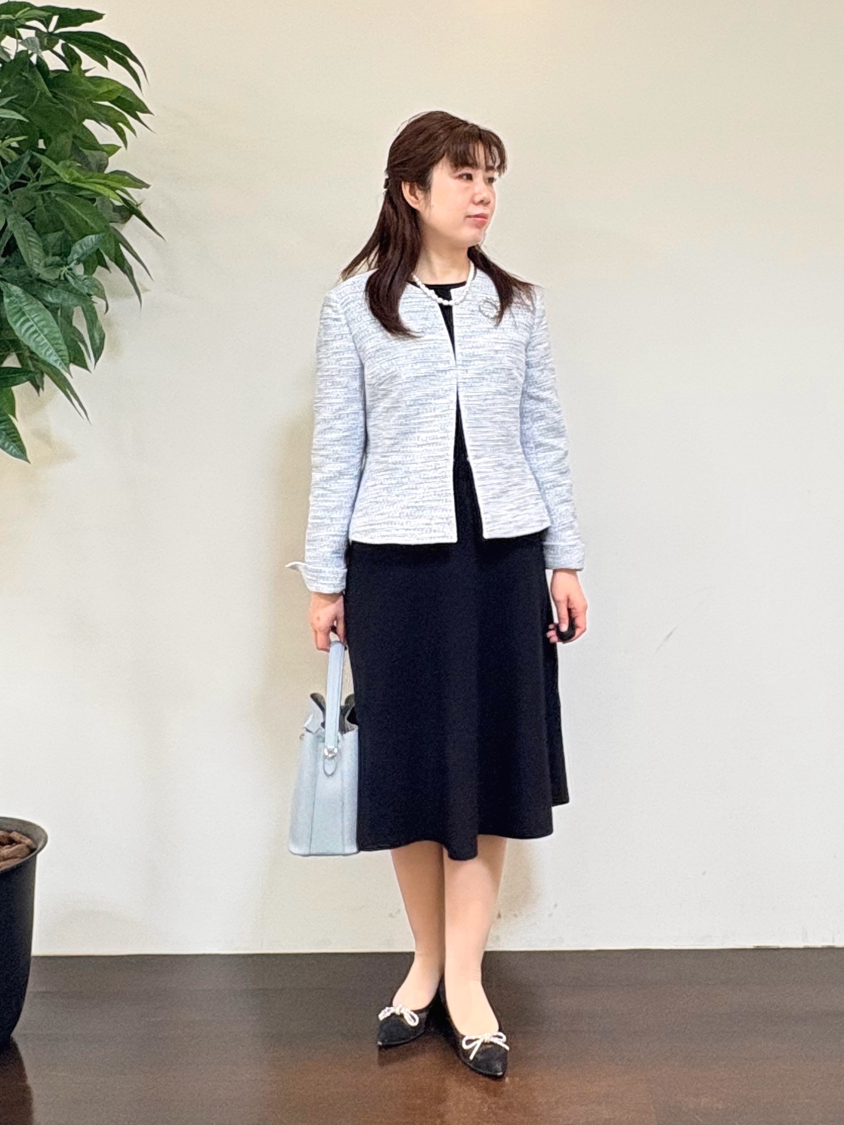 CHISATOさんの「UNTITLED｜【きれいめ】ツイード ペプラムジャケット」を使ったコーディネート