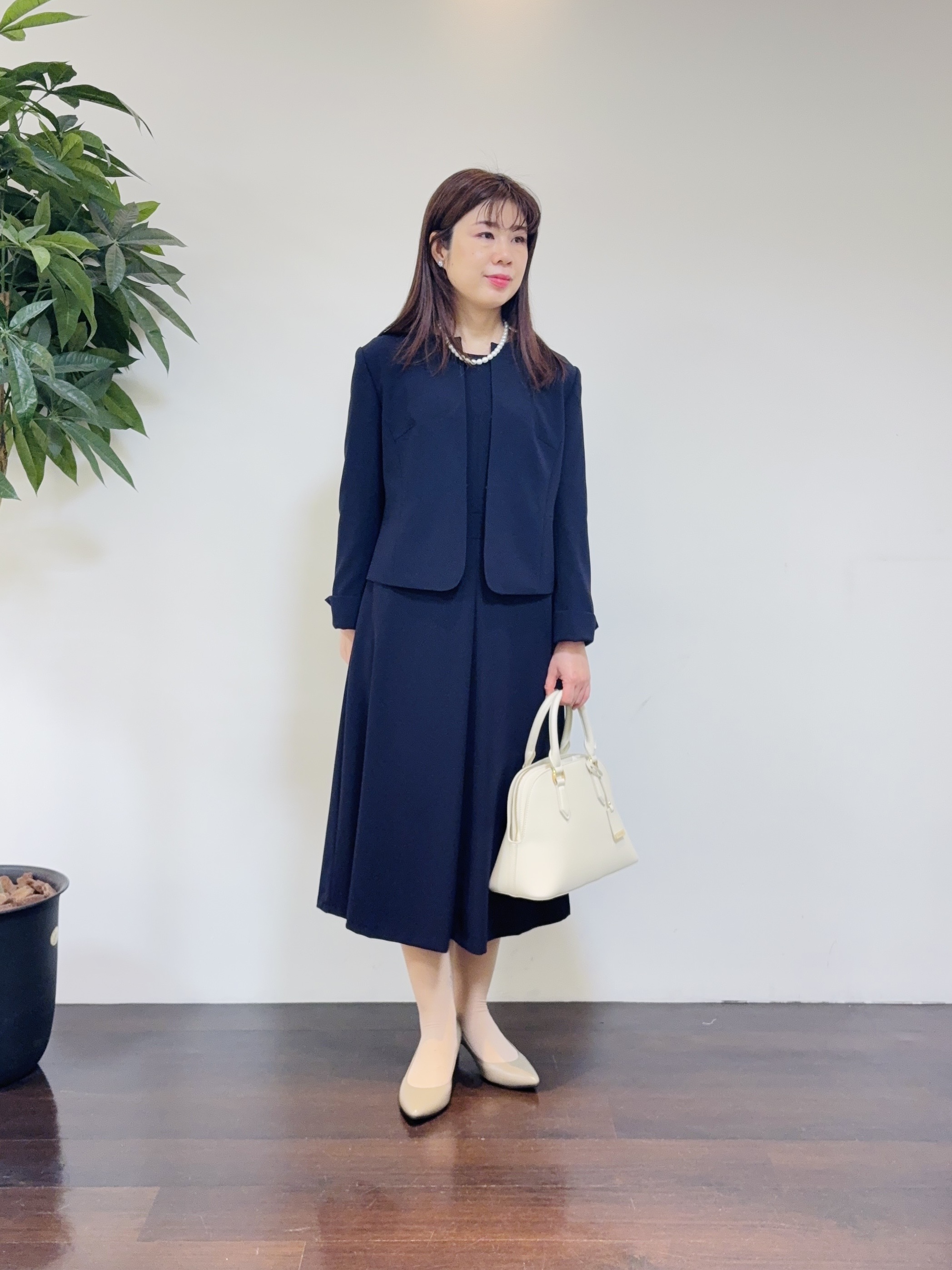CHISATOさんの「UNTITLED｜【洗える／ストレッチ性／フォーマル】フレアワンピース」を使ったコーディネート