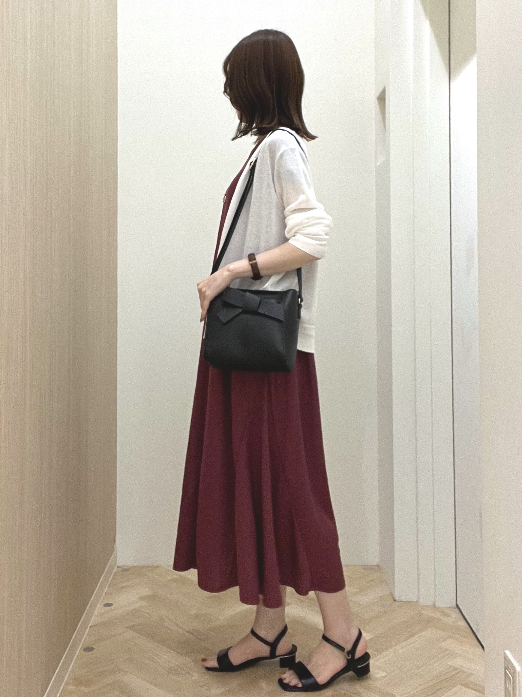  おまつさんの「grove｜高評価！【接触冷感／UVカットetc】ベーシックショートカーディガン」を使ったコーディネート