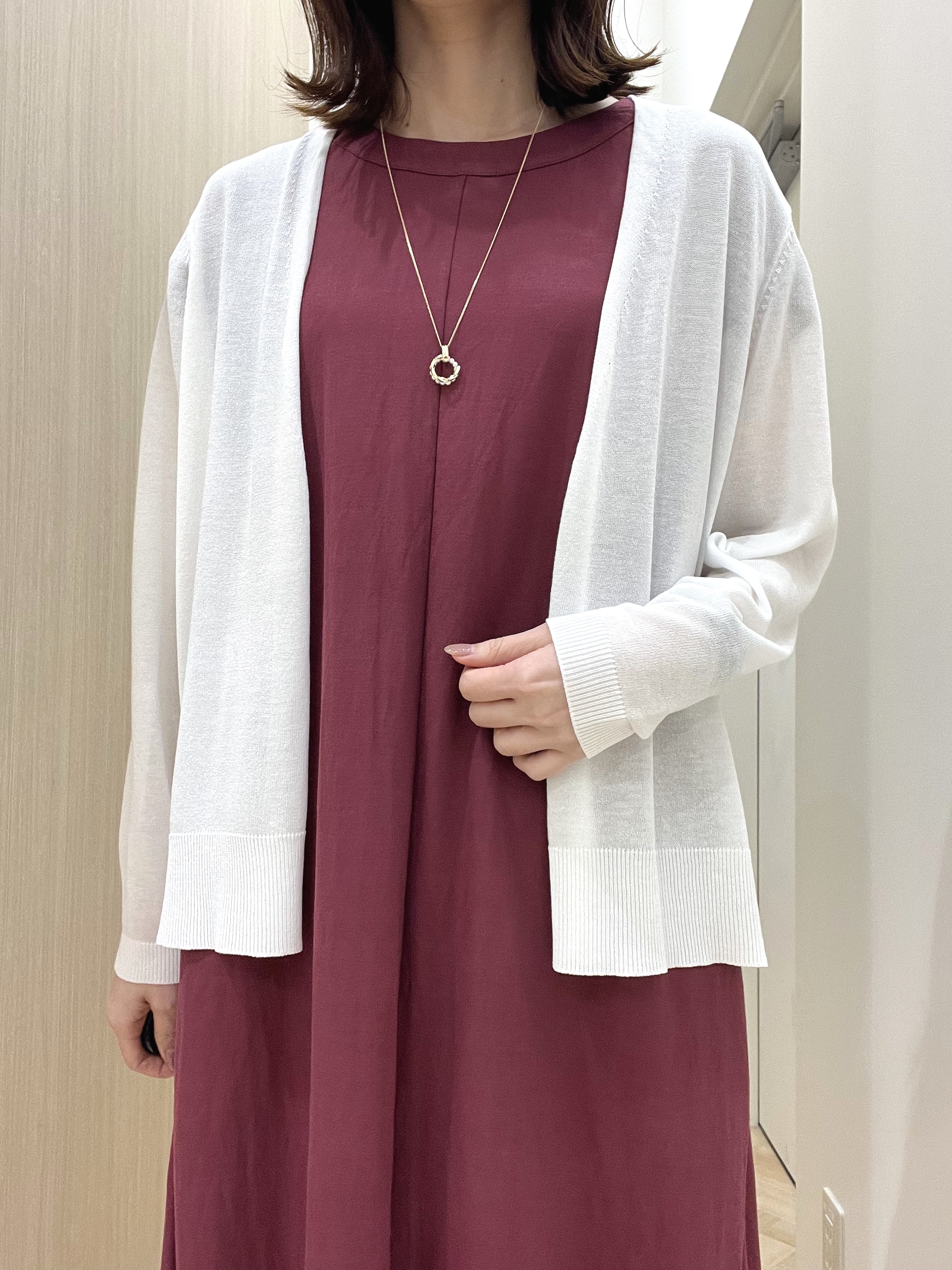  おまつさんの「grove｜高評価！【接触冷感／UVカットetc】ベーシックショートカーディガン」を使ったコーディネート