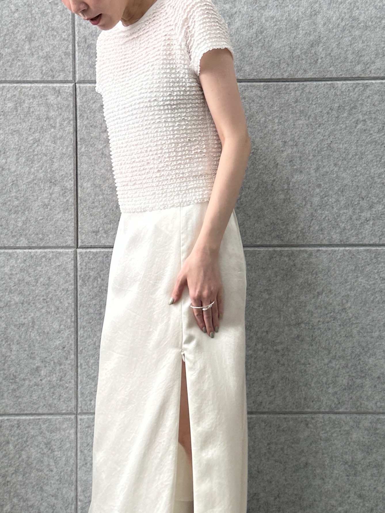 Buyer sakkoさんの「CODE A｜frill mini tee」を使ったコーディネート