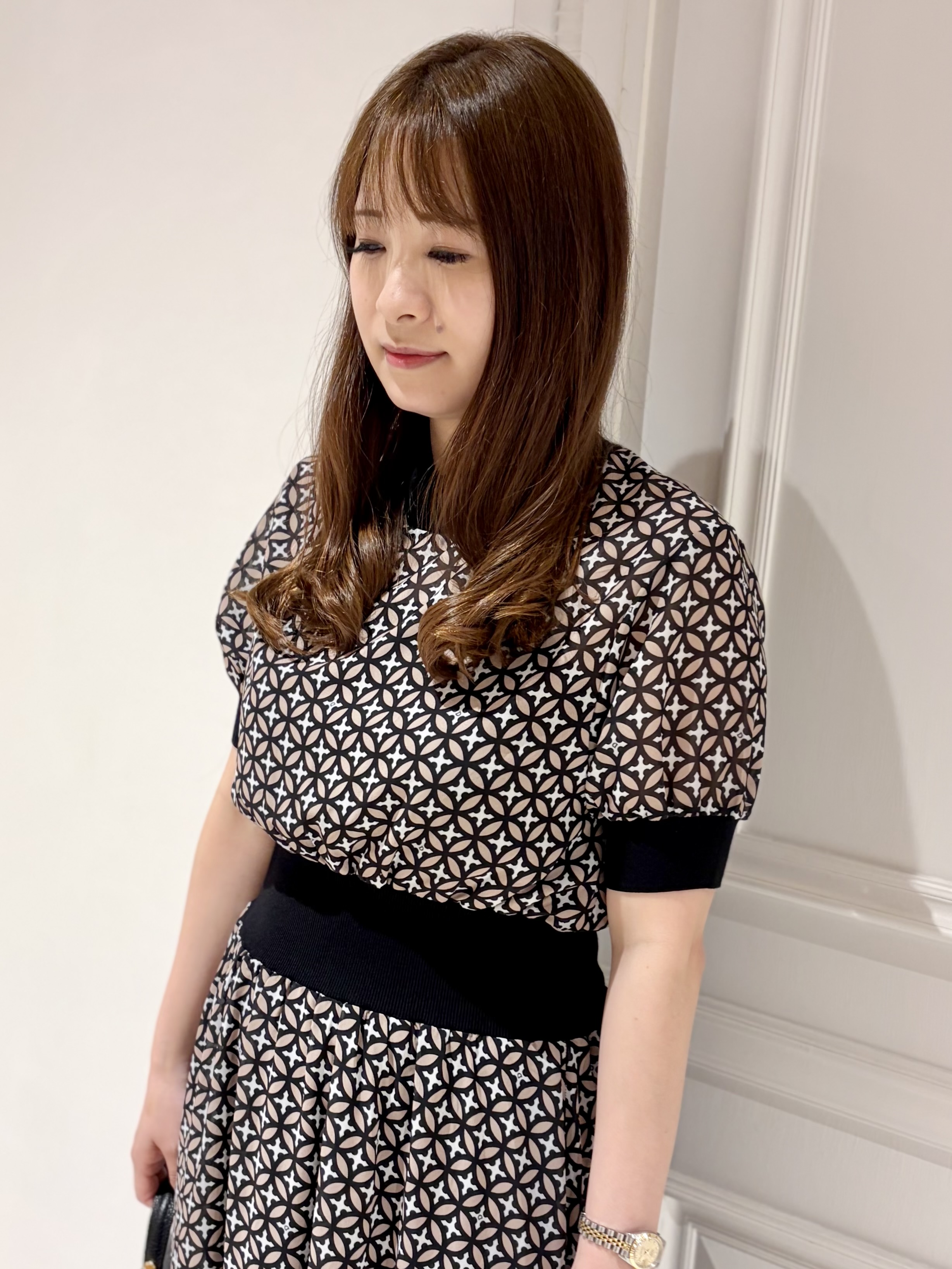 minowaさんの「DRESSTERIOR｜【otonaMUSE5月号掲載/ウォッシャブル】オーバーラップサークル シアードレス」を使ったコーディネート