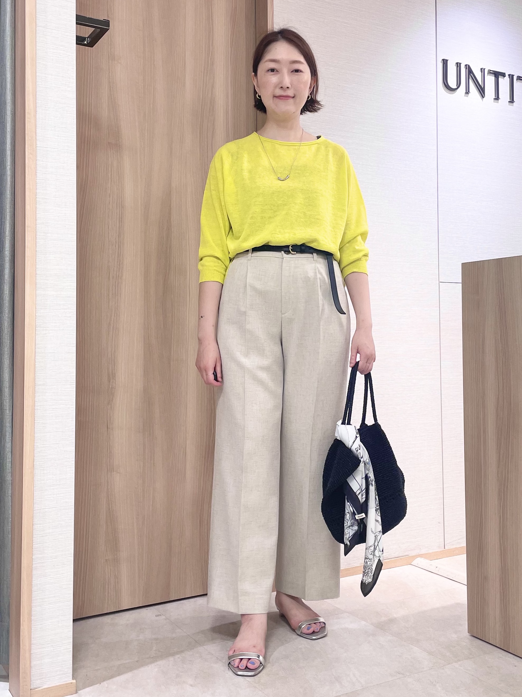 aliceさんの「UNTITLED｜【ゆったり/リラクシー】リネンボートネックプルオーバー」を使ったコーディネート