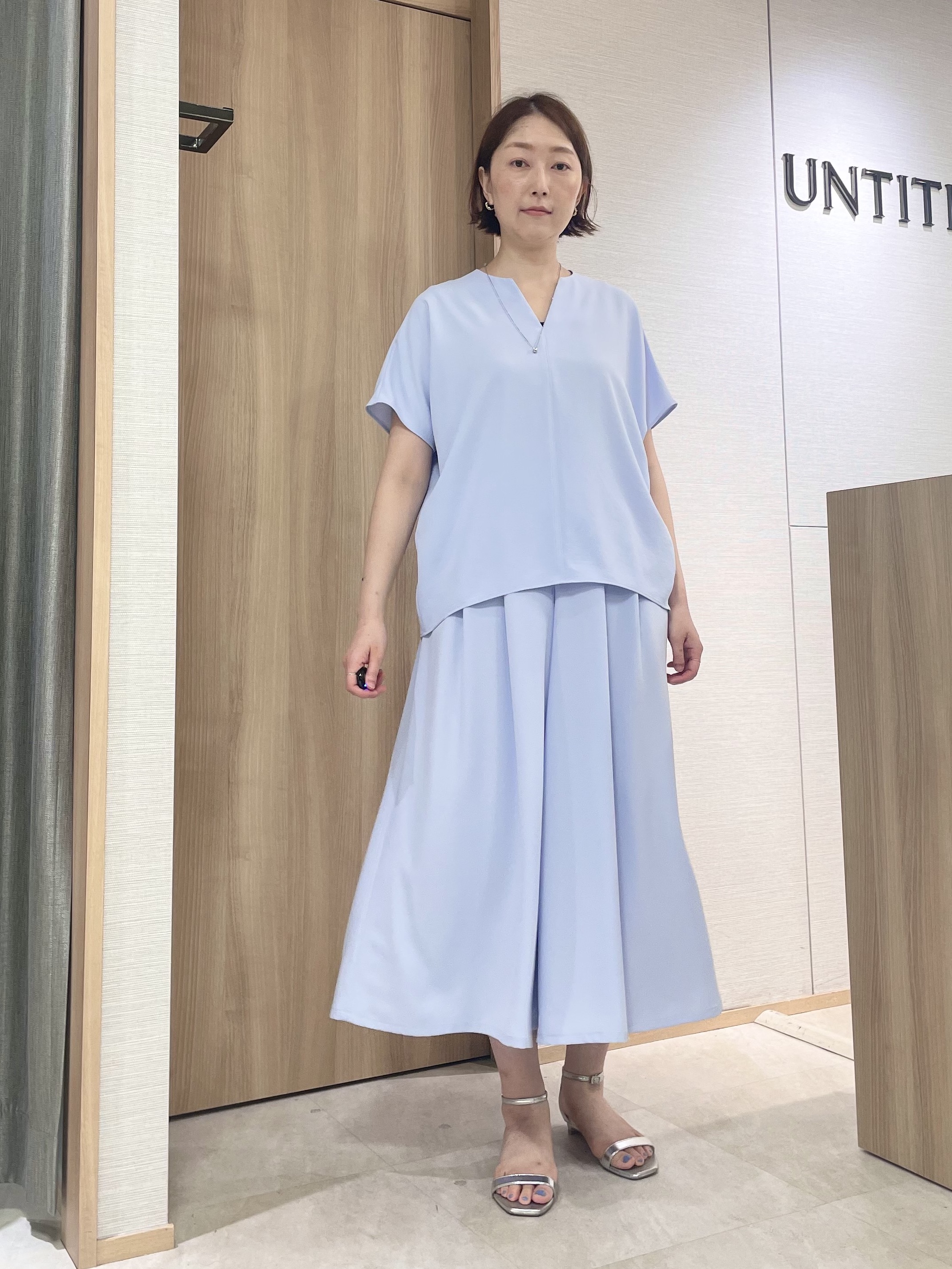 aliceさんの「UNTITLED｜【アンサンブル可/日除け・冷房対策】シアーレーヨンZIPカーディガン」を使ったコーディネート