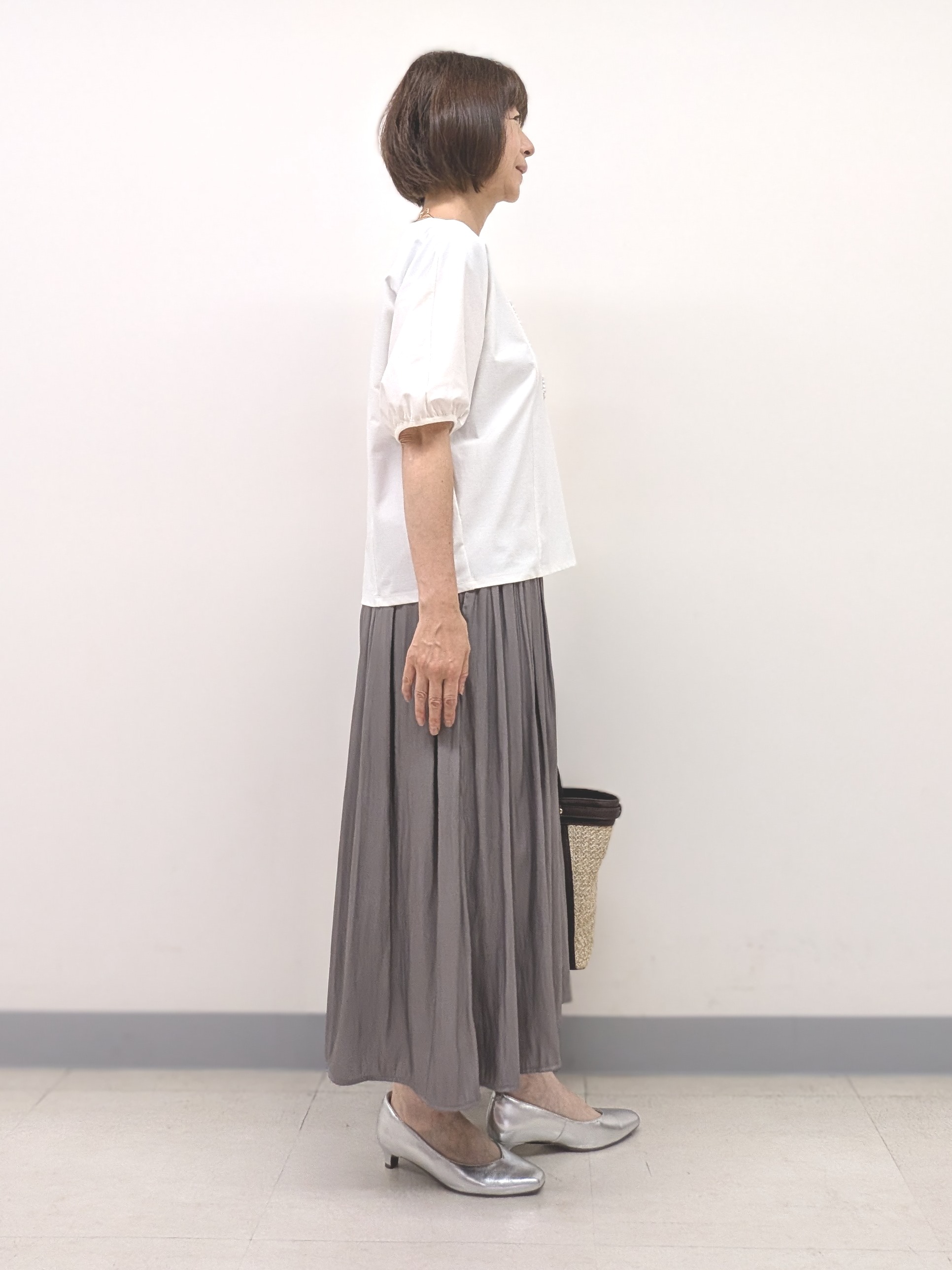 Ariさんの「Reflect｜【UVカット／接触冷感／吸水速乾】ギャザースリーブカットソー」を使ったコーディネート