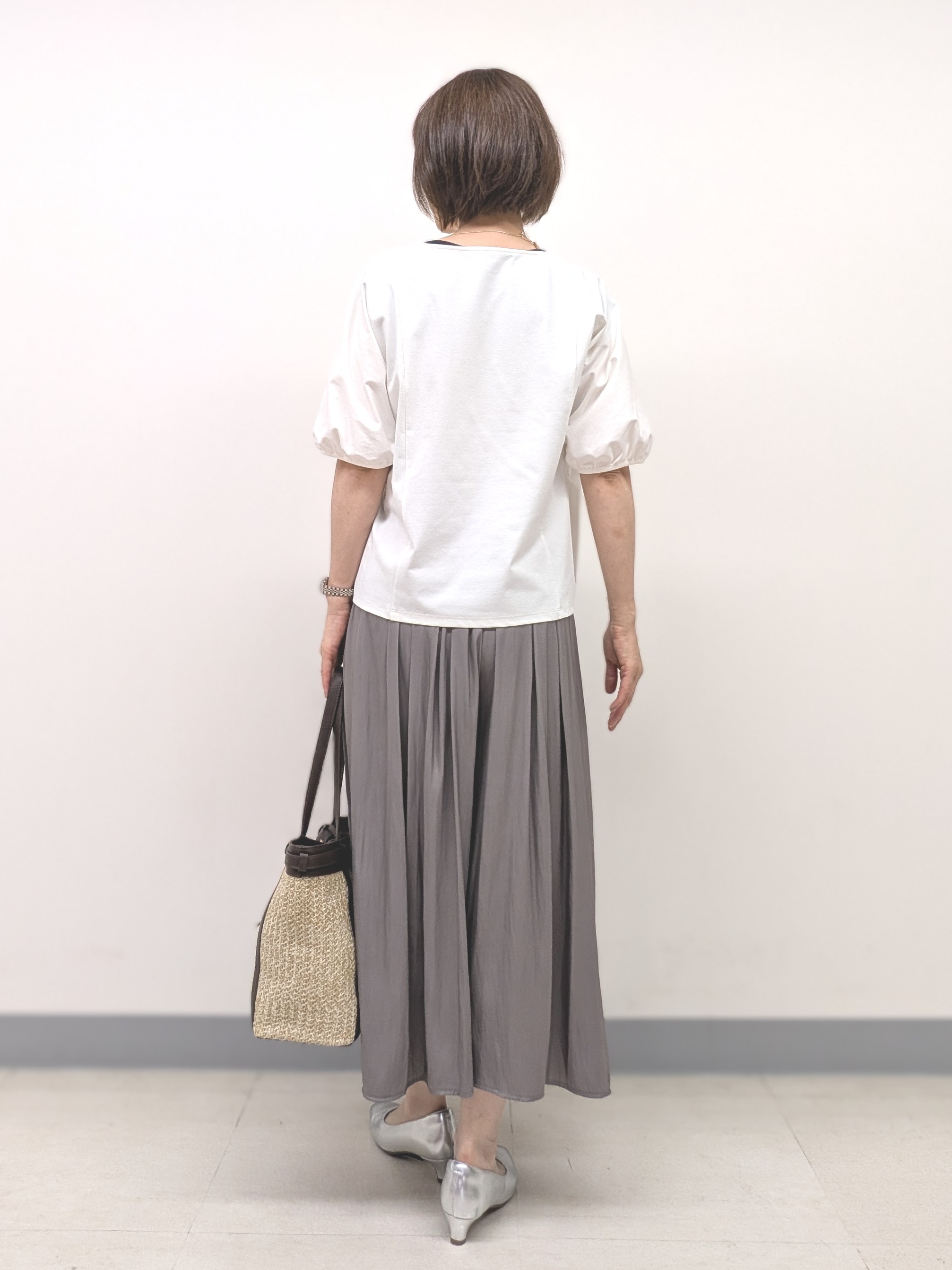 Ariさんの「Reflect｜【UVカット／接触冷感／吸水速乾】ギャザースリーブカットソー」を使ったコーディネート