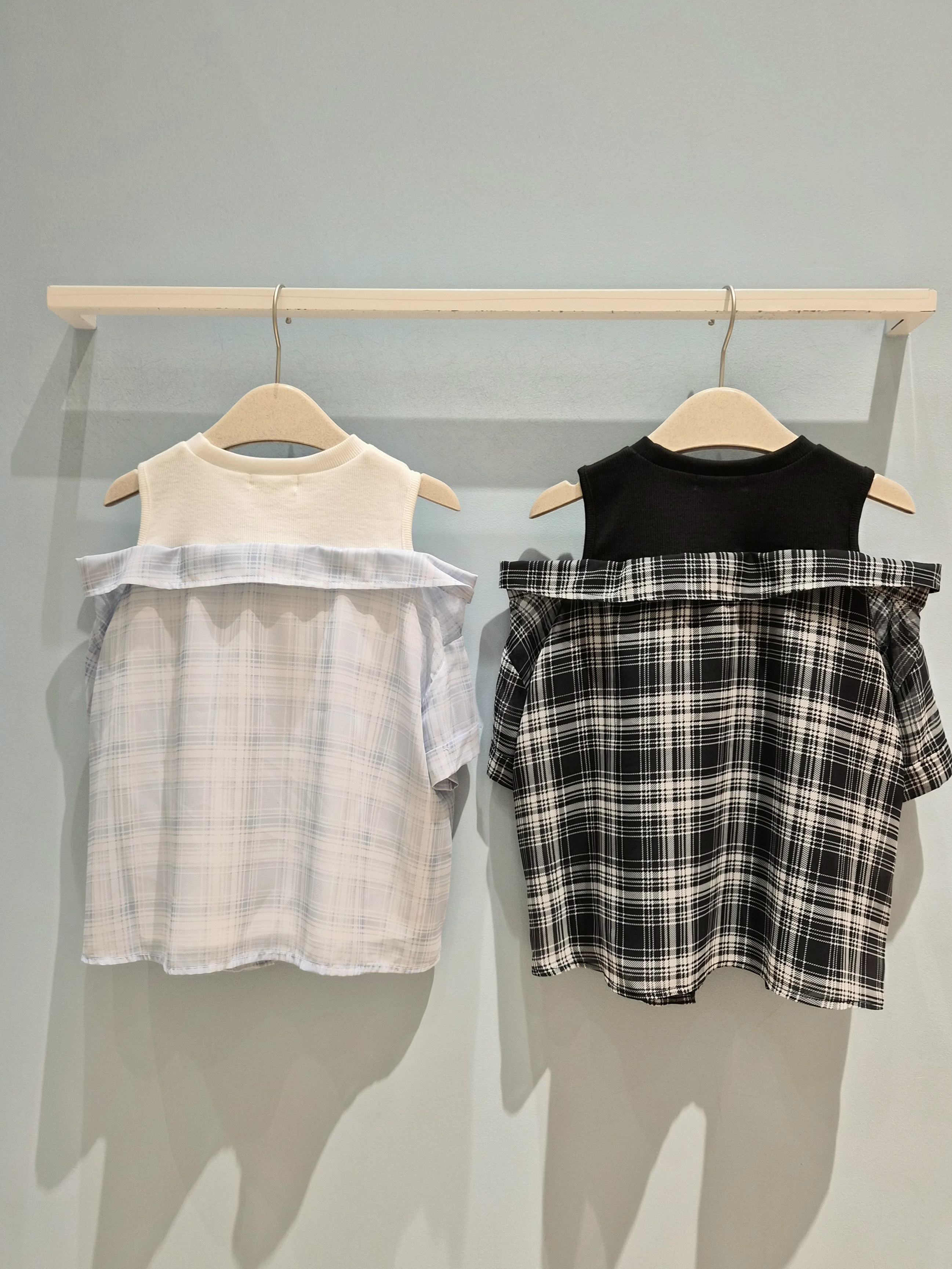 harumiruさんの「SHOO･LA･RUE｜【110-140cm】チェックシャツデザイントップス」を使ったコーディネート