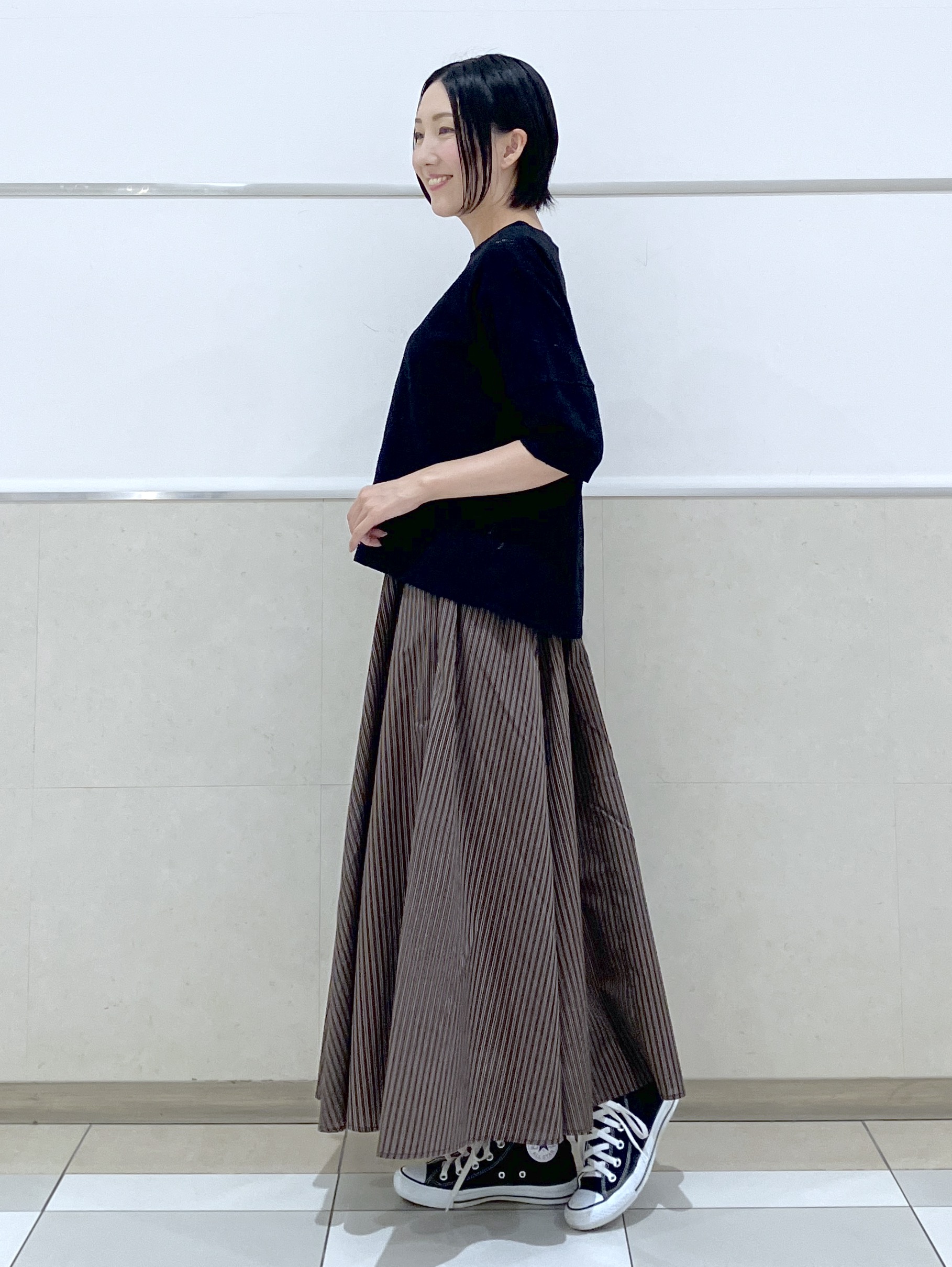 eriko さんの「Dessin｜【マシンウォッシャブル】5分袖レースカットソー」を使ったコーディネート