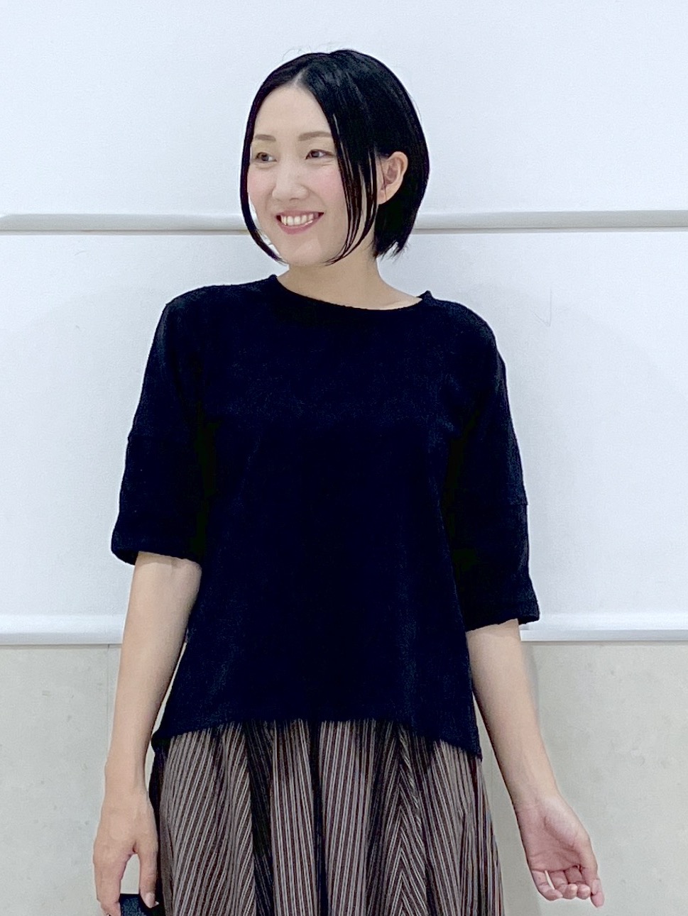eriko さんの「Dessin｜【マシンウォッシャブル】5分袖レースカットソー」を使ったコーディネート