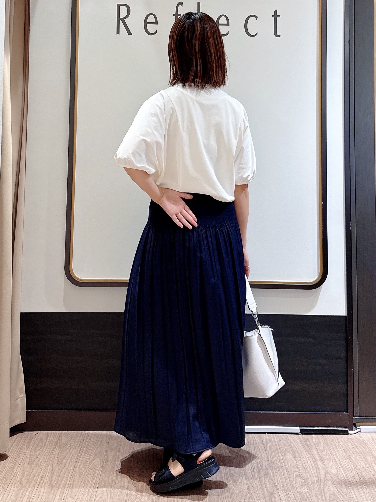 nekoさんの「Reflect｜【UVカット／接触冷感／吸水速乾】ギャザースリーブカットソー」を使ったコーディネート