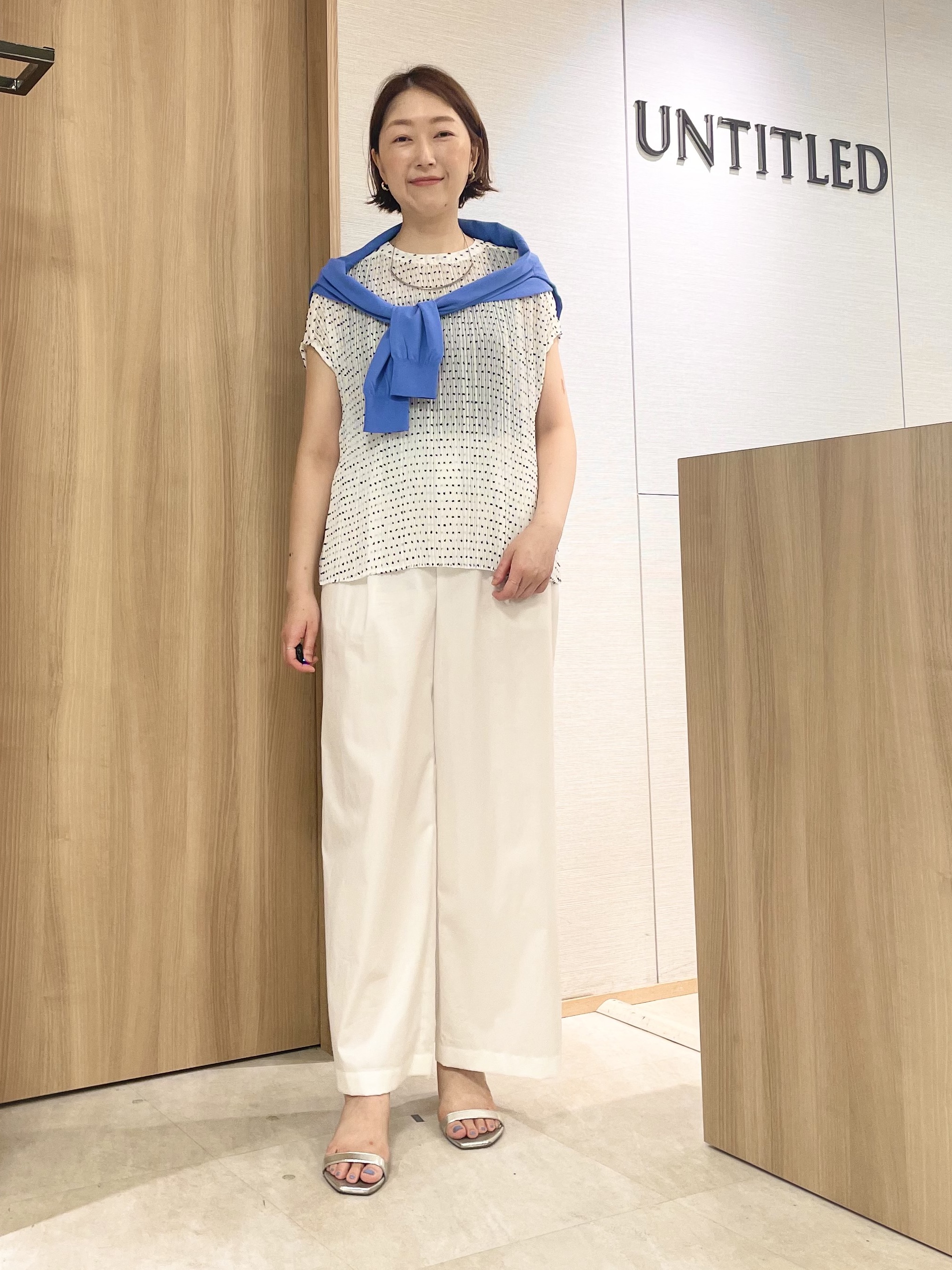aliceさんの「UNTITLED｜【1枚で着映える】ドットジャガードブラウス」を使ったコーディネート