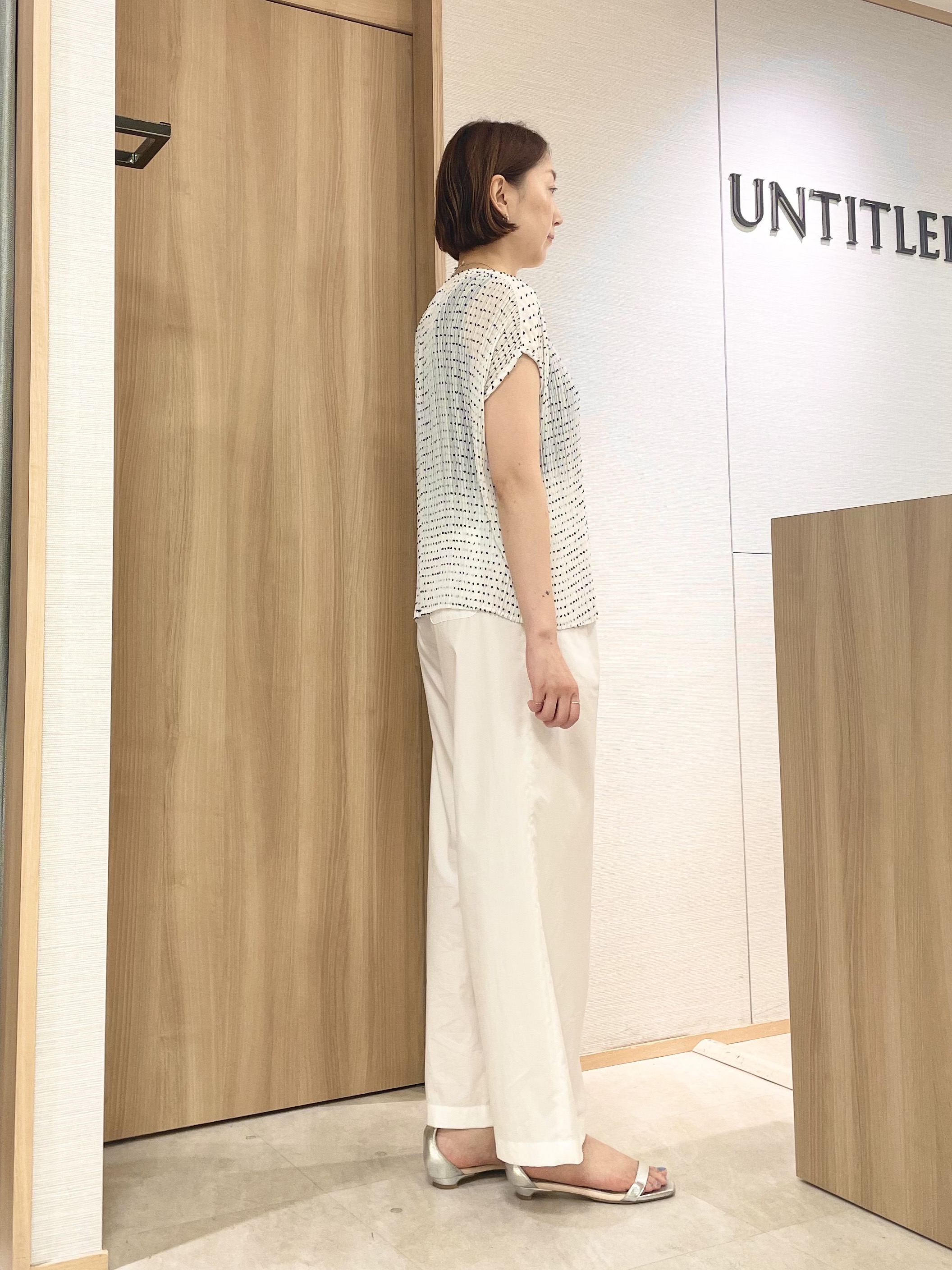 aliceさんの「UNTITLED｜【1枚で着映える】ドットジャガードブラウス」を使ったコーディネート