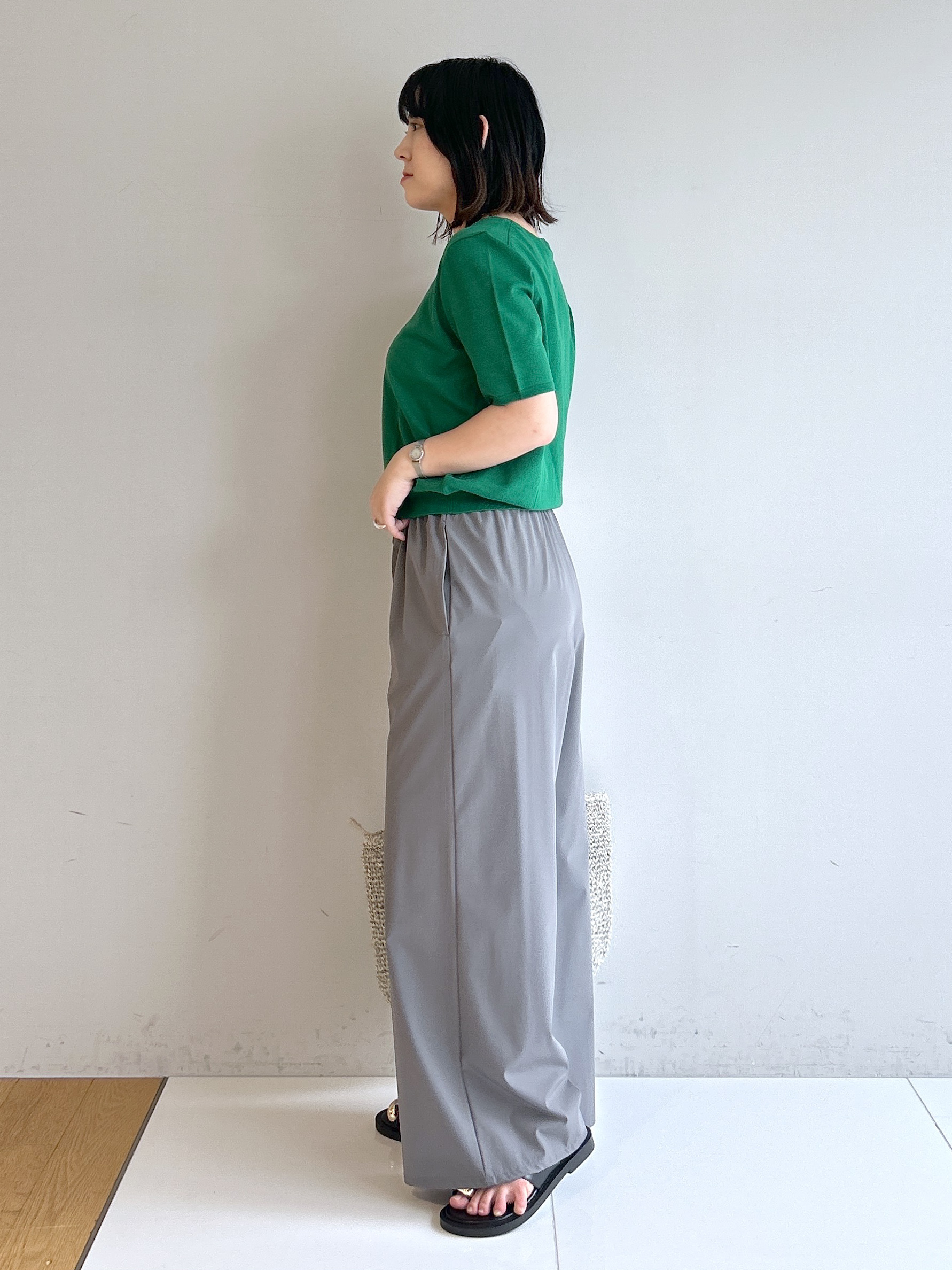 Hirokaさんの「Dessin｜【9色展開/接触冷感/UVカット】ドライタッチサマーニットT」を使ったコーディネート