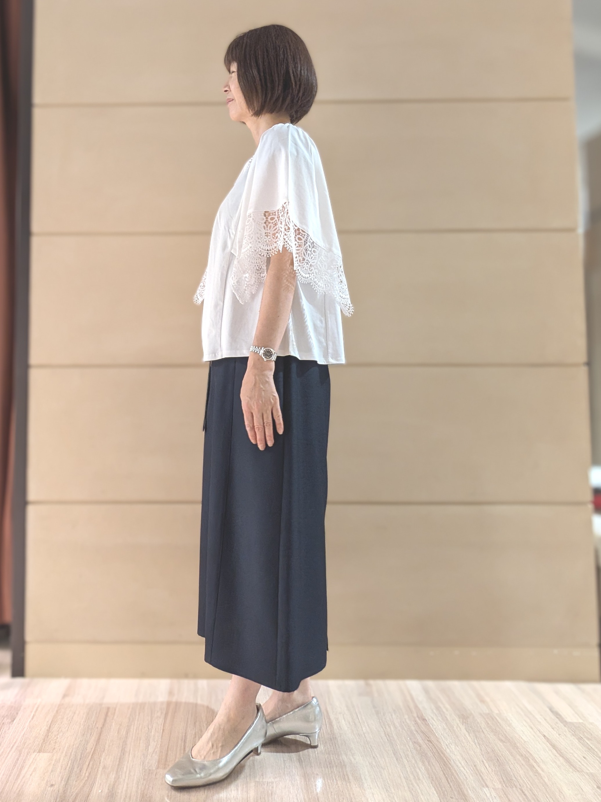 Ariさんの「Reflect｜【UVカット／接触冷感】レーススリーブジャージカットソー」を使ったコーディネート