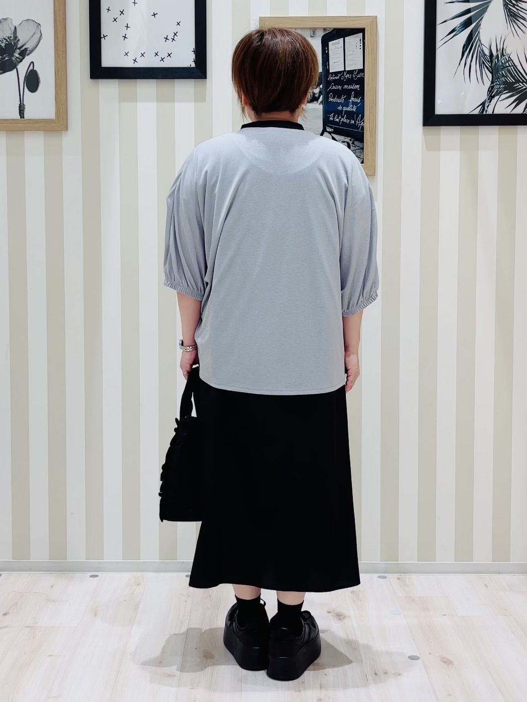 ma_miさんの「SHOO･LA･RUE｜【ひんやり/体型カバー】冷房、UV対策で持ってて安心 さらさら五分袖ボレロカーディガン」を使ったコーディネート