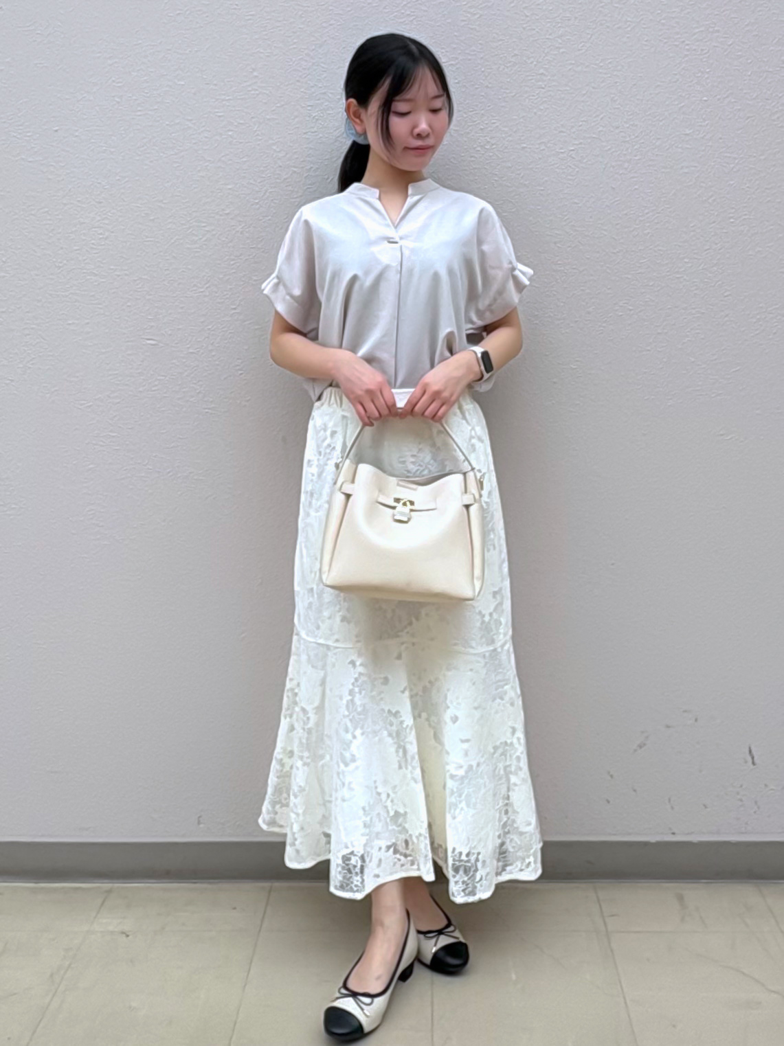 Izuさんの「index｜【接触冷感／吸水速乾】タックスキッパーブラウス《防シワ／イージーアイロン／洗濯機OK／9col》」を使ったコーディネート
