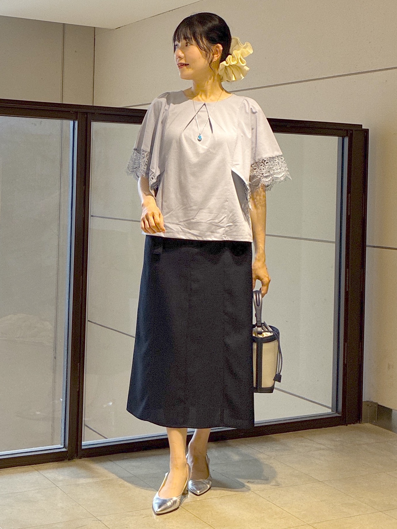  beni_gingerさんの「Reflect｜【UVカット／接触冷感】レーススリーブジャージカットソー」を使ったコーディネート