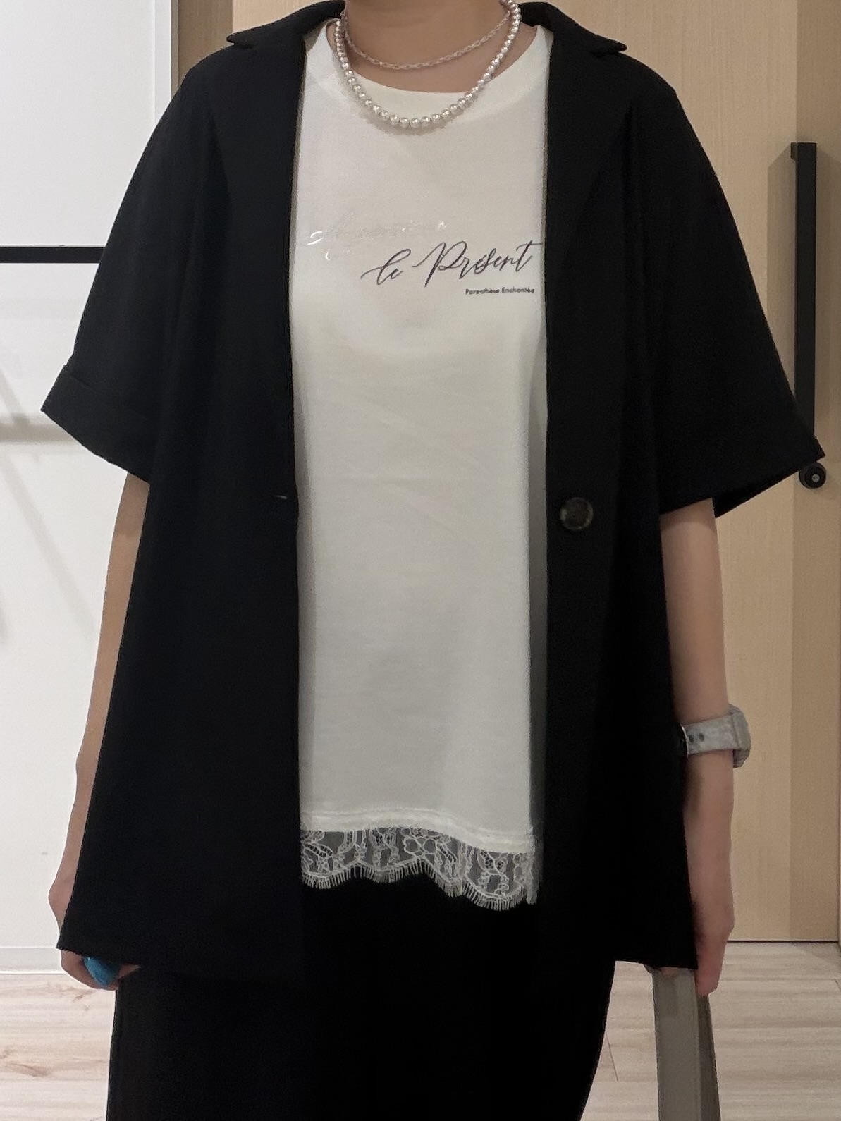 ひらしーさんの「SHOO･LA･RUE｜【高レビュー/洗濯機可/セットアップ可】軽凛(かろりん) ひんやり半袖ジャケット」を使ったコーディネート