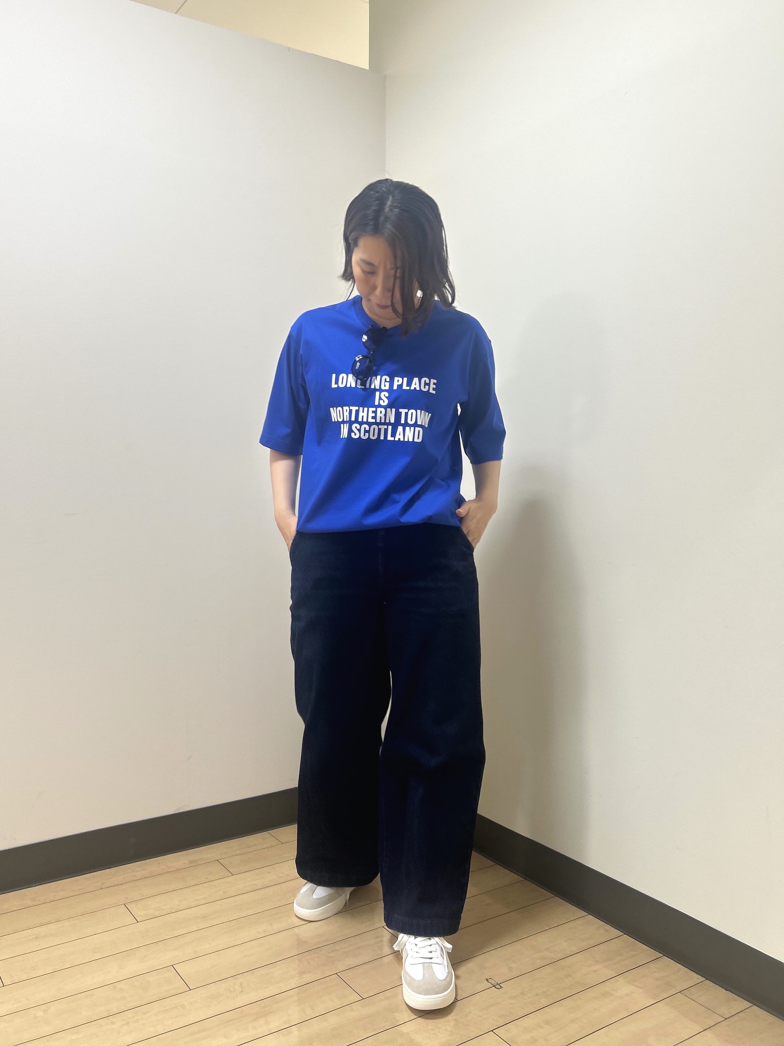 okaさんの「TAKEO KIKUCHI｜【BOWLER HAT LABEL】アイスクリアコットン バッククロスピストル 半袖Tシャツ」を使ったコーディネート