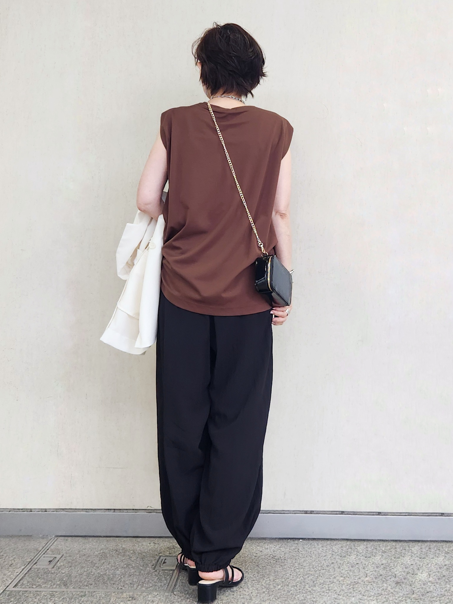 milkyさんの「OPAQUE.CLIP｜【接触冷感／吸水速乾／防シワ】リネンライクテーラードジャケット《洗濯機OK》」を使ったコーディネート
