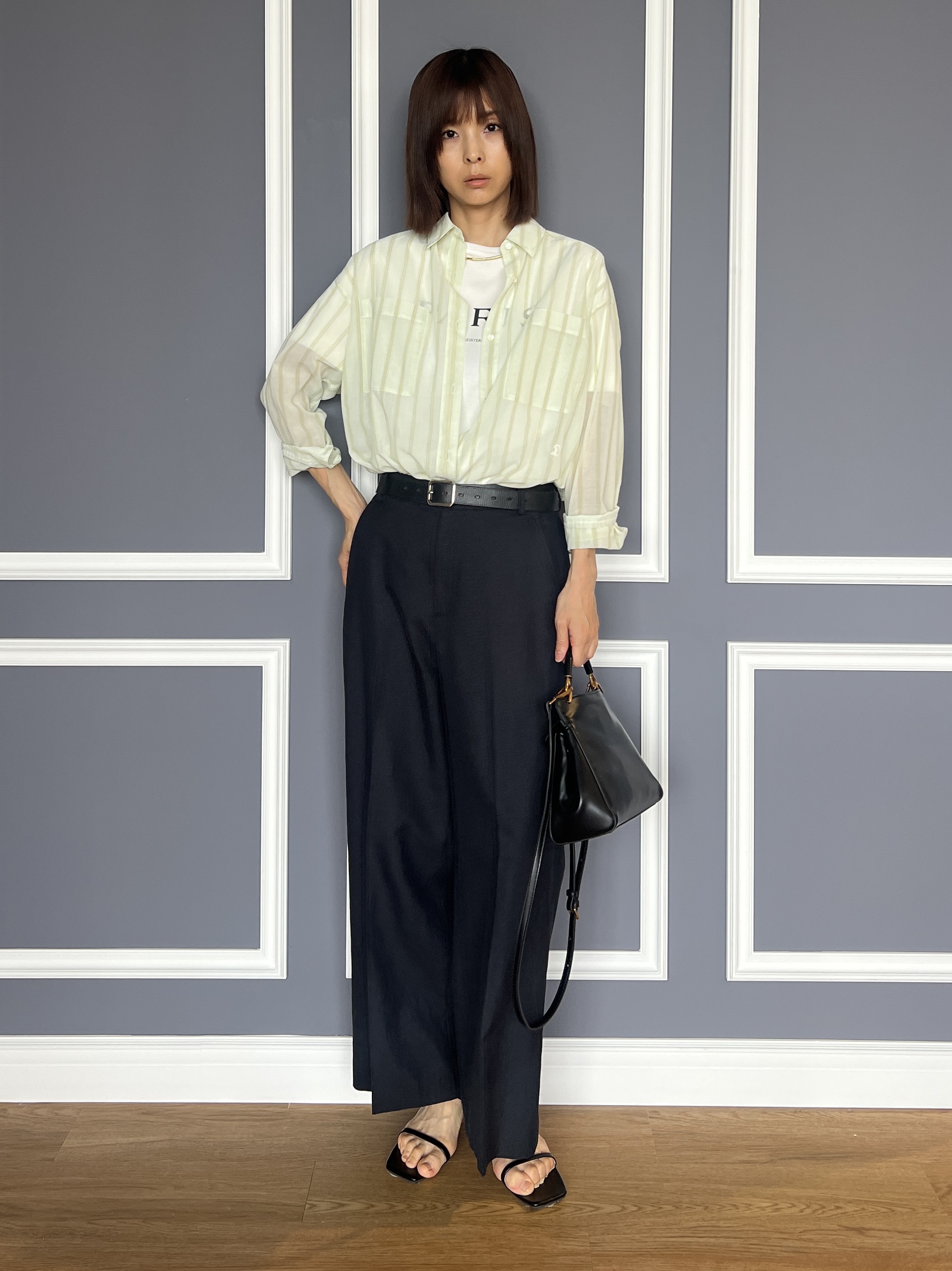misaさんの「DRESSTERIOR｜【otonaMUSE5月号掲載】スキニーベルトサンダル」を使ったコーディネート
