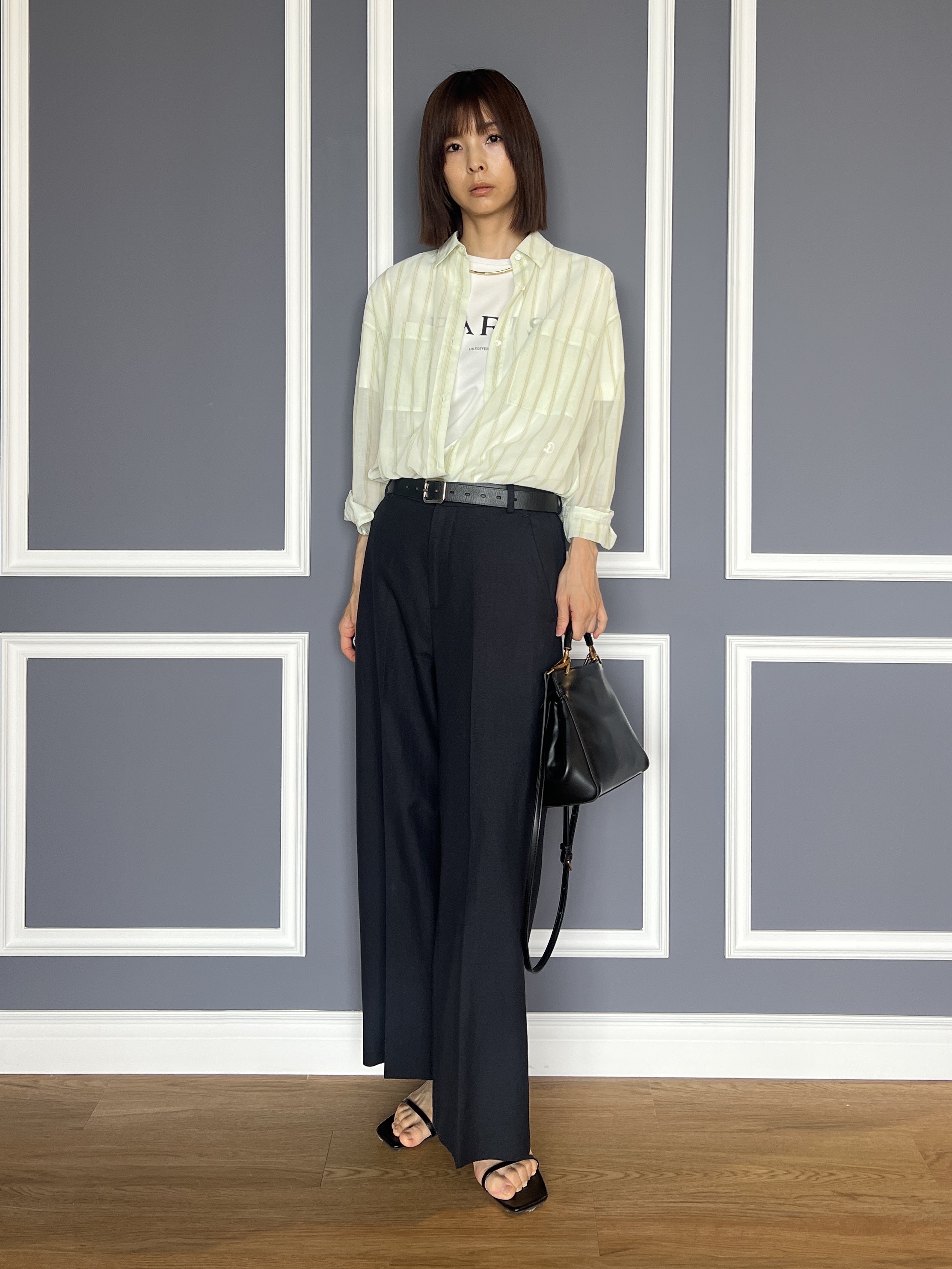misaさんの「DRESSTERIOR｜【otonaMUSE5月号掲載】スキニーベルトサンダル」を使ったコーディネート