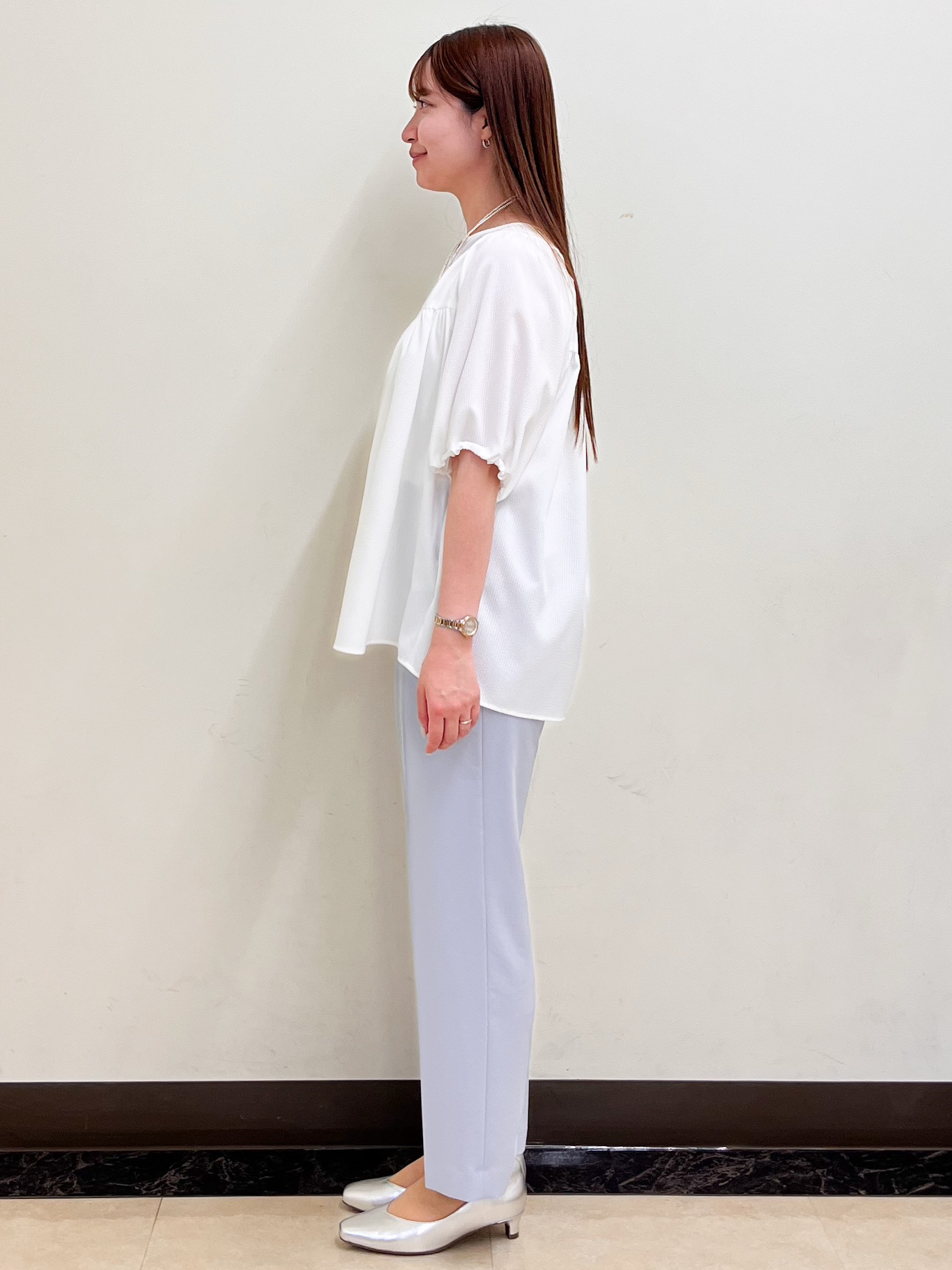 mikikoさんの「Reflect｜ギャザーデザインブラウス」を使ったコーディネート