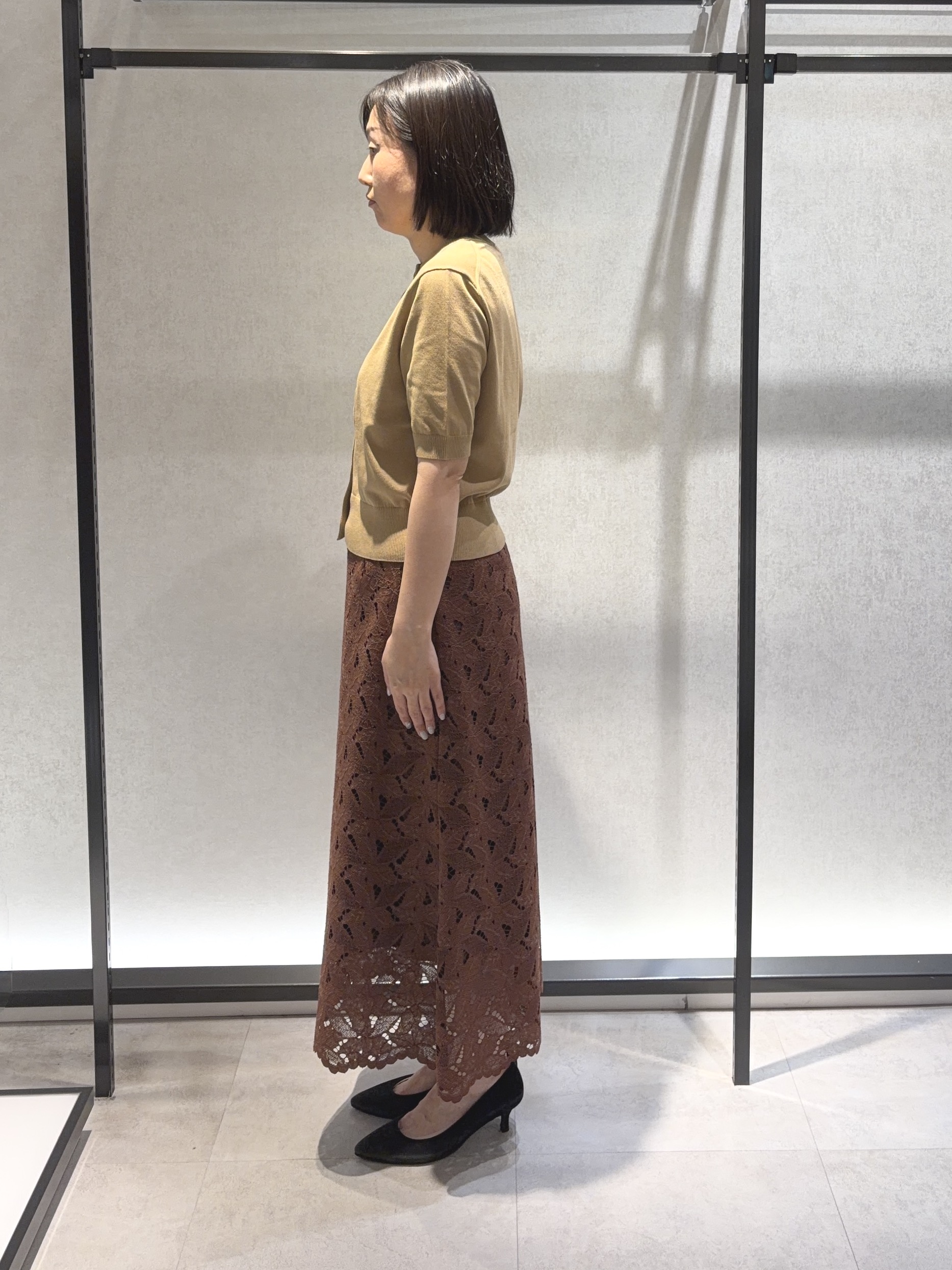 わたなべさんの「UNTITLED｜ドライタッチ5分袖カーディガン」を使ったコーディネート