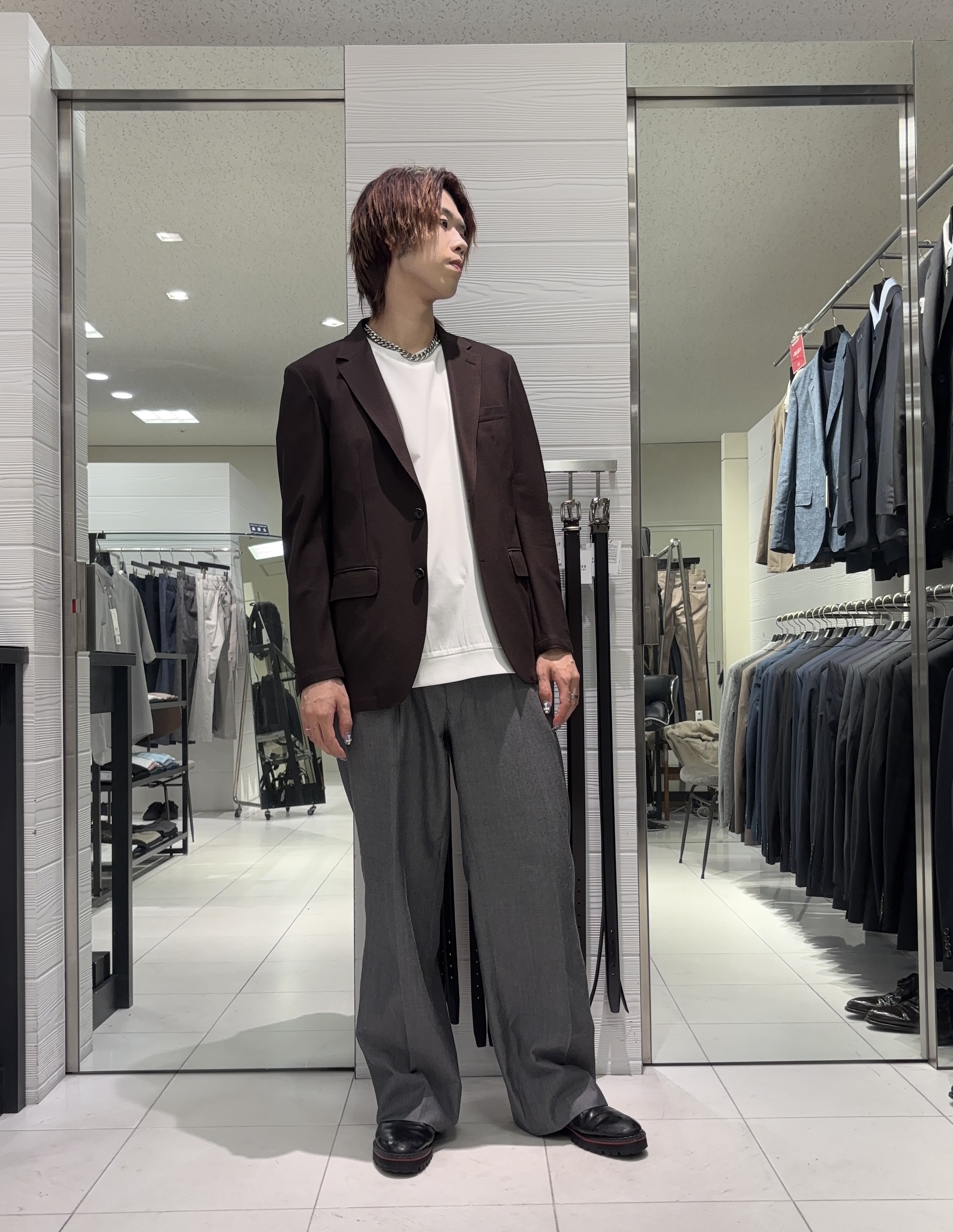 こうへいさんの「TAKEO KIKUCHI｜【接触冷感】アイスクリアコットン Tシャツ」を使ったコーディネート