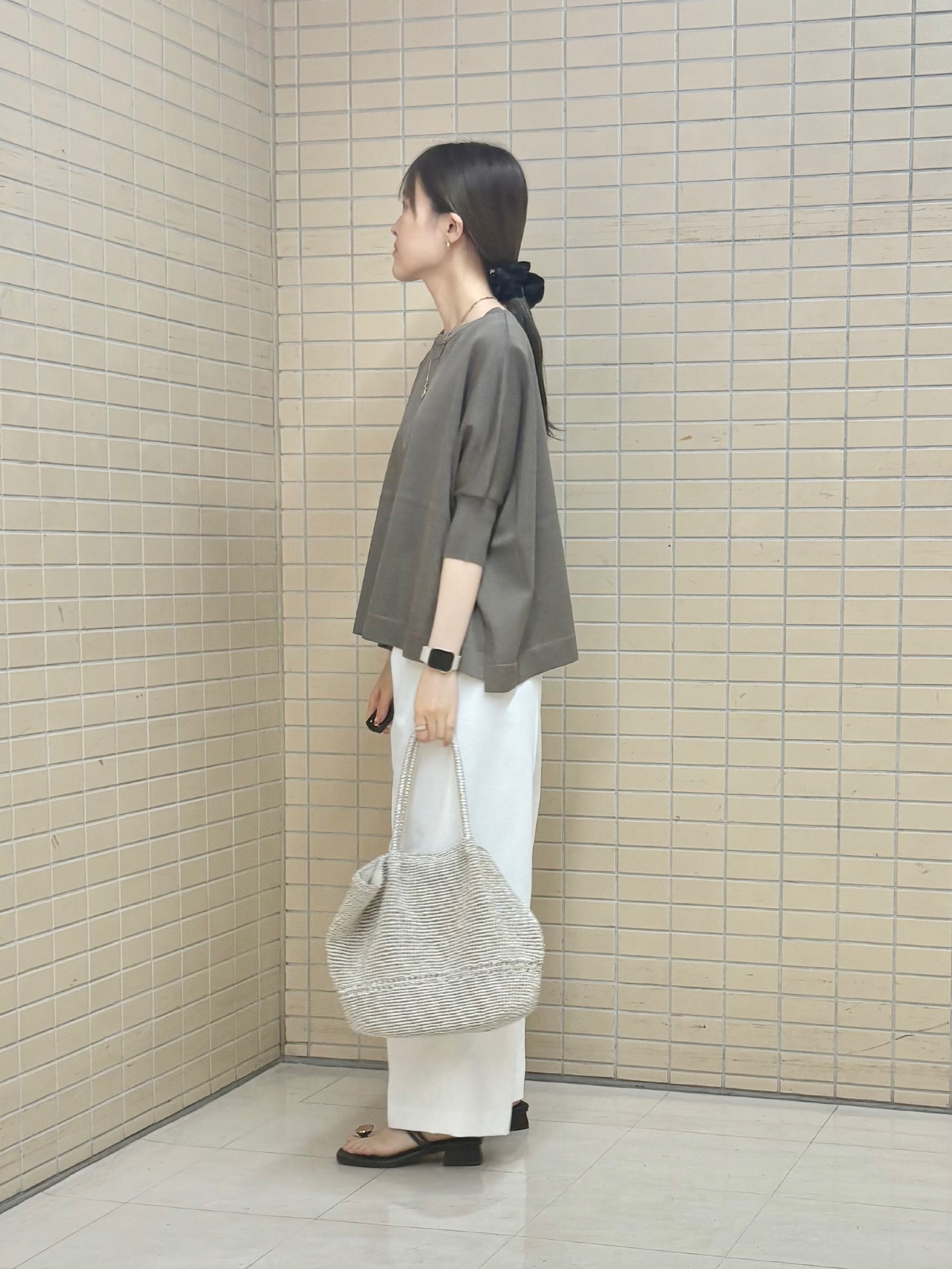 kyokaさんの「UNTITLED｜【アンサンブル可/洗える】シアーレーヨンニット」を使ったコーディネート