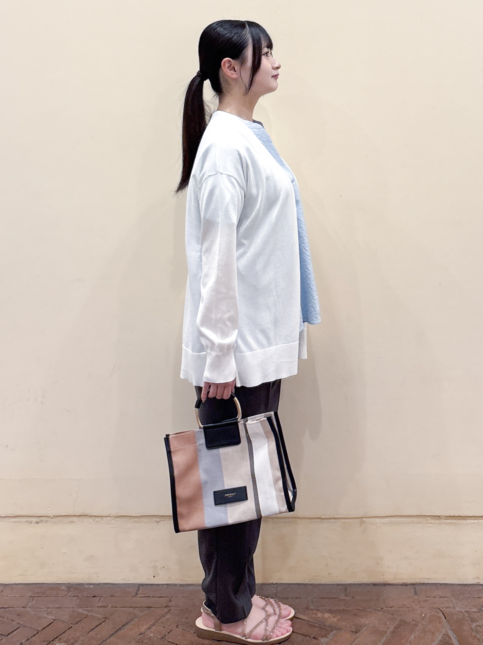 shiuさんの「OPAQUE.CLIP｜【接触冷感】ニットカーディガン《洗濯機OK／抗ピリング》」を使ったコーディネート