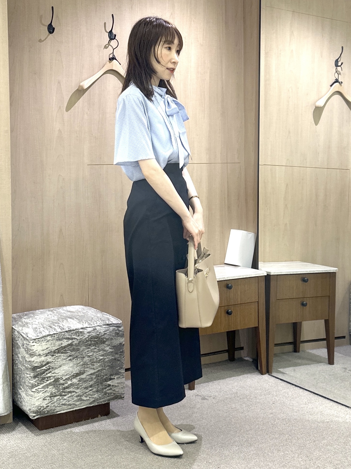 Miwaさんの「UNTITLED｜ダイヤジオメプリントブラウス」を使ったコーディネート