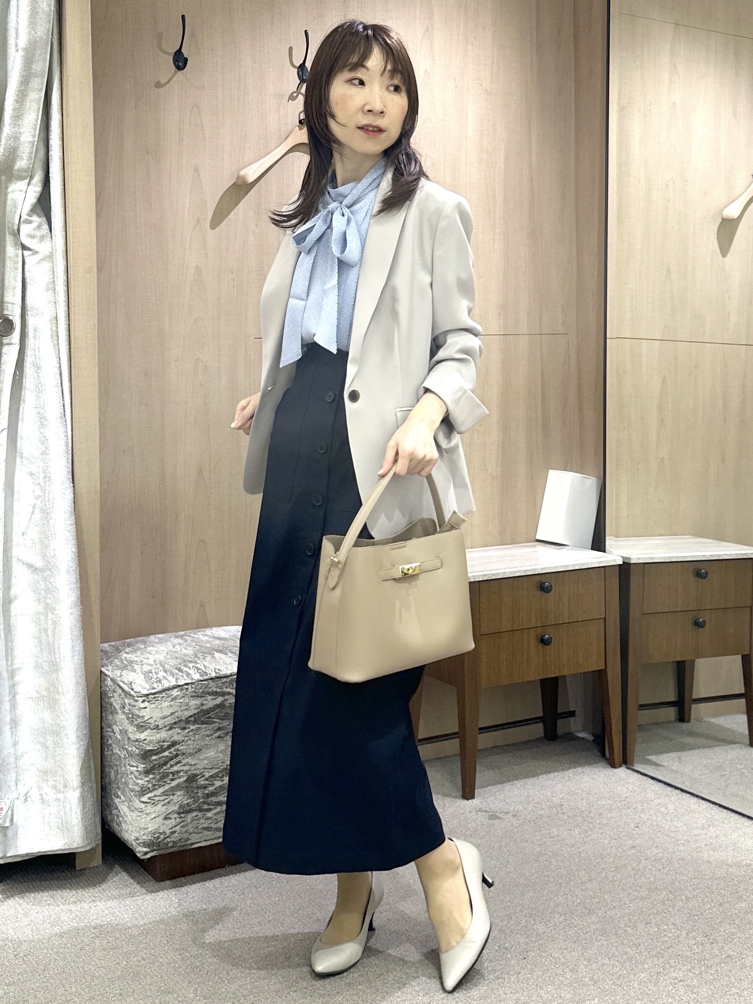Miwaさんの「UNTITLED｜ダイヤジオメプリントブラウス」を使ったコーディネート