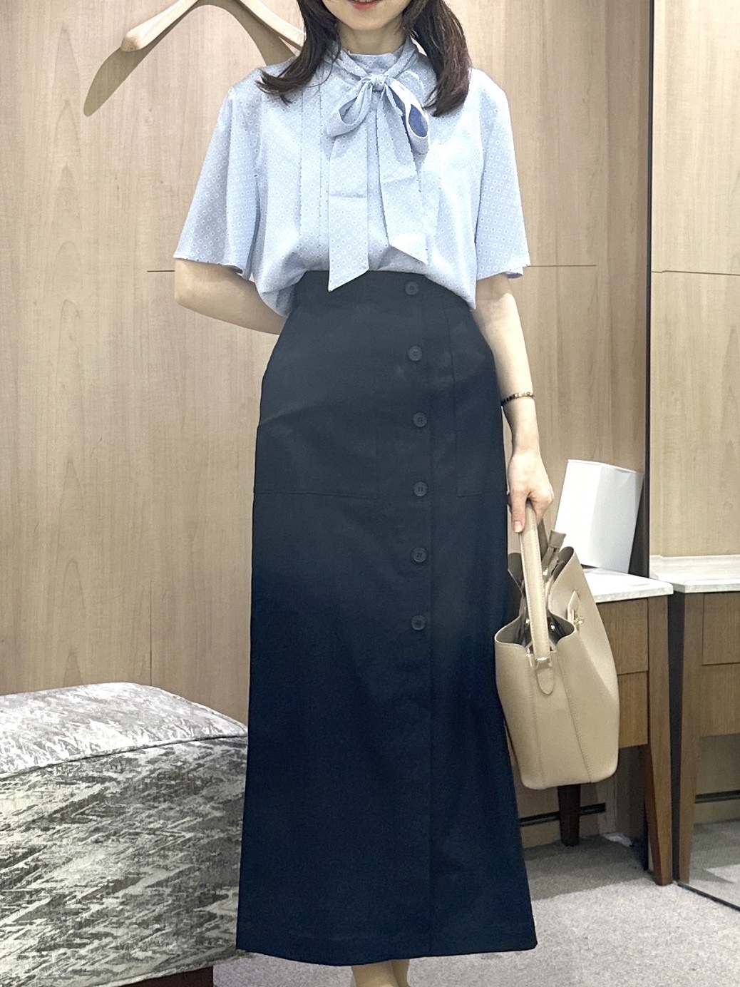 Miwaさんの「UNTITLED｜ダイヤジオメプリントブラウス」を使ったコーディネート