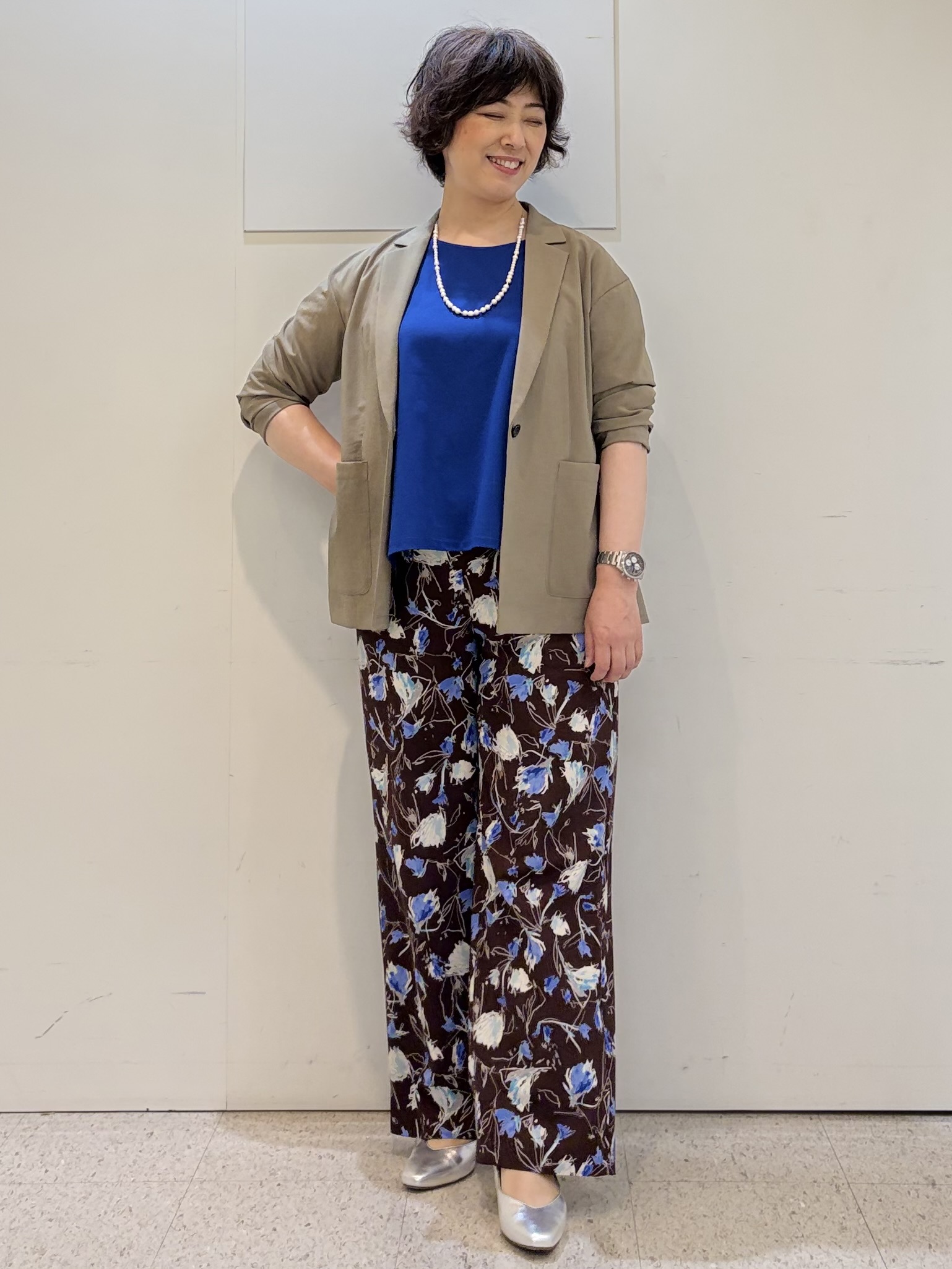 ヤスコさんの「Reflect｜【SS-4Lサイズ／接触冷感／シワになりにくい】リラクシーテーラードジャケット」を使ったコーディネート