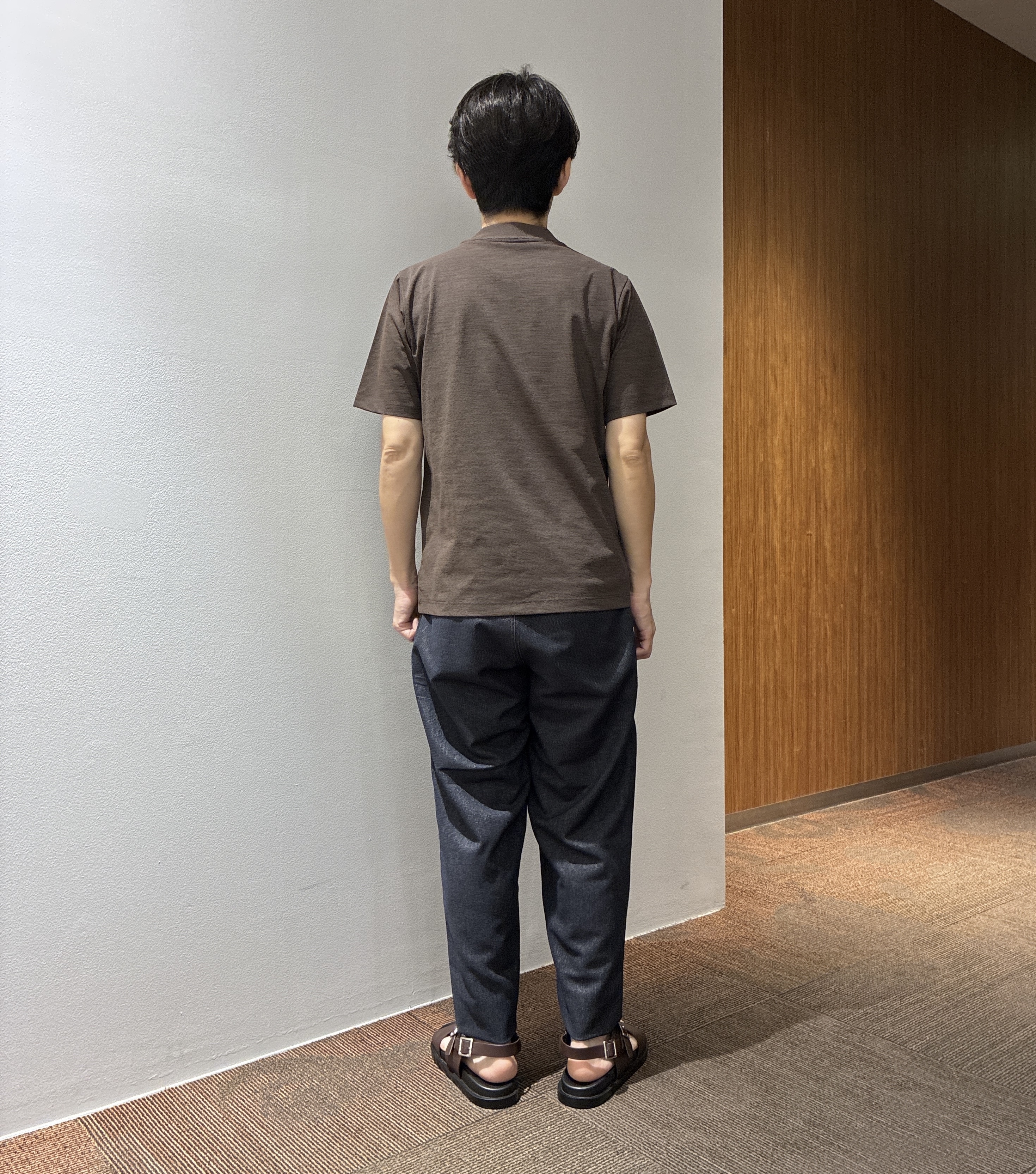 わいずみさんの「TAKEO KIKUCHI｜【通気性】トリコットサッカー オープンカラー シャツ」を使ったコーディネート
