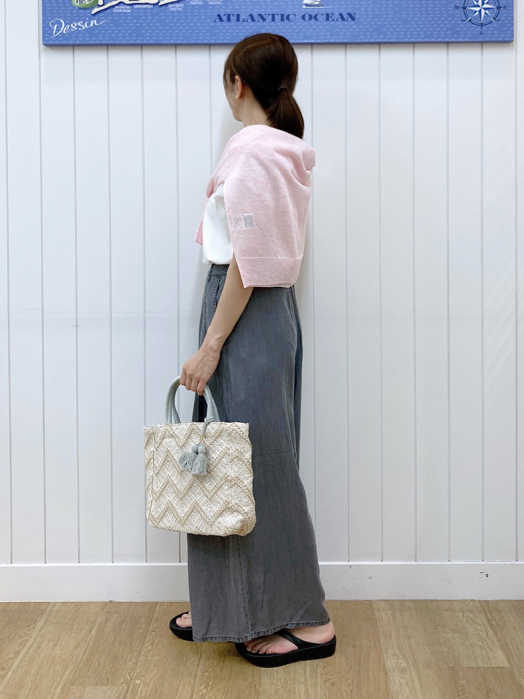 yoshiさんの「Dessin｜【UVカット/接触冷感】美光沢カットソー」を使ったコーディネート