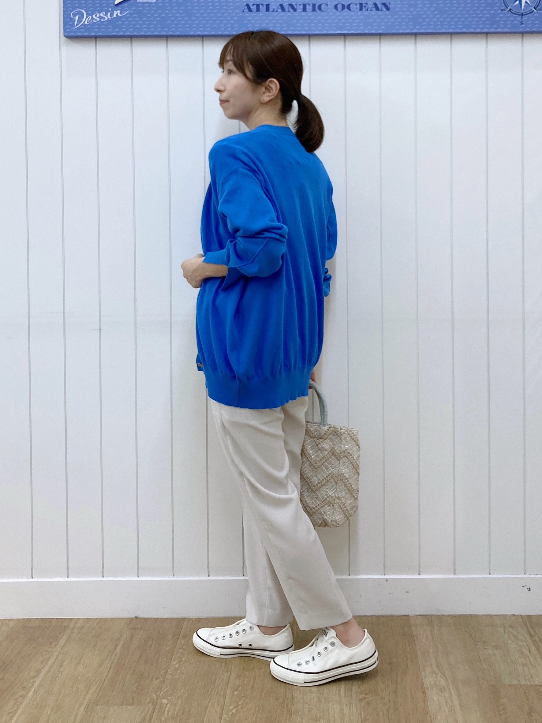 yoshiさんの「Dessin｜【9色展開/接触冷感/UVカット】ドライタッチサマーニットT」を使ったコーディネート