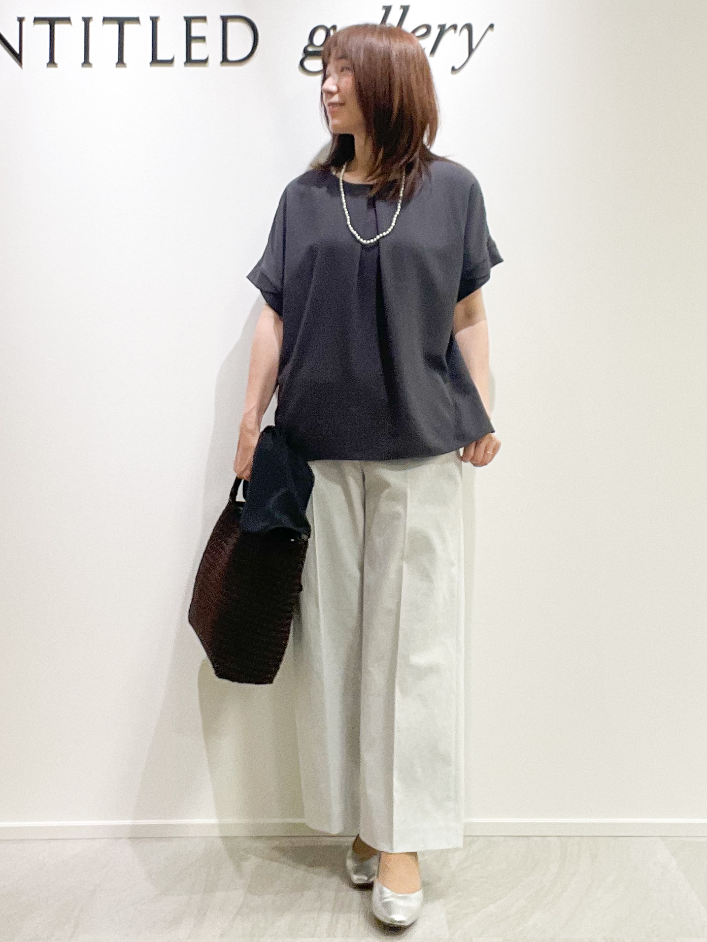 めいさんの「UNTITLED｜【セットアップ可/UVカット/前後2WAY】リラクシーフレンチスリーブブラウス」を使ったコーディネート