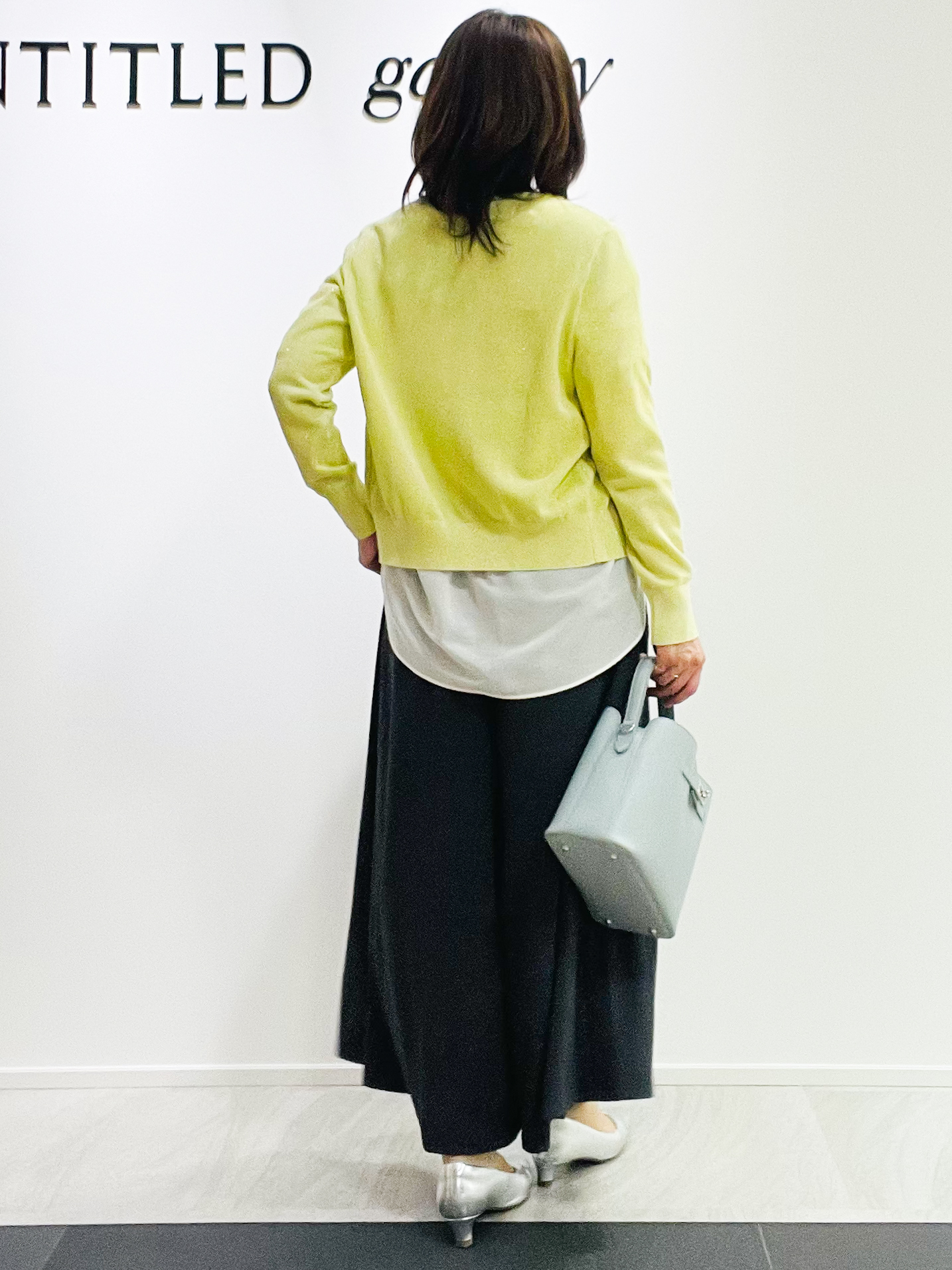 めいさんの「UNTITLED｜【アンサンブル可】ラメ混クルーネックカーディガン」を使ったコーディネート