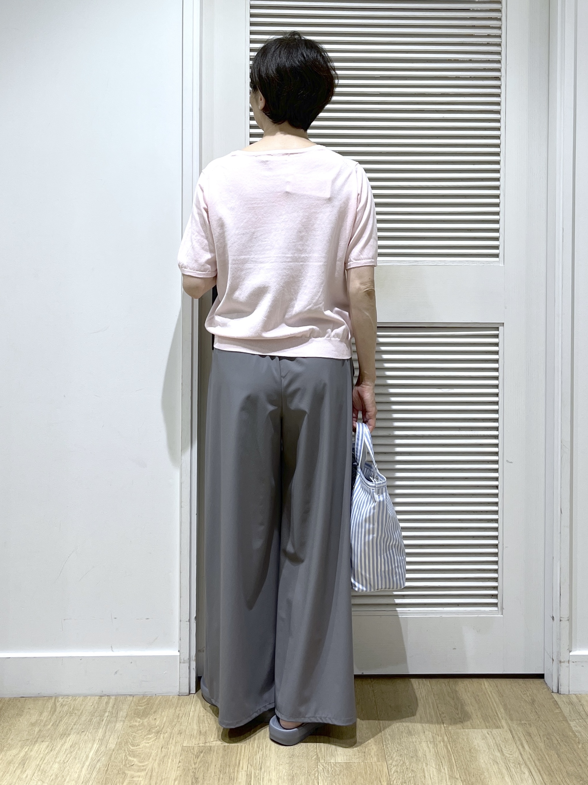 Miyazakiさんの「Dessin｜【9色展開/接触冷感/UVカット】ドライタッチサマーニットT」を使ったコーディネート