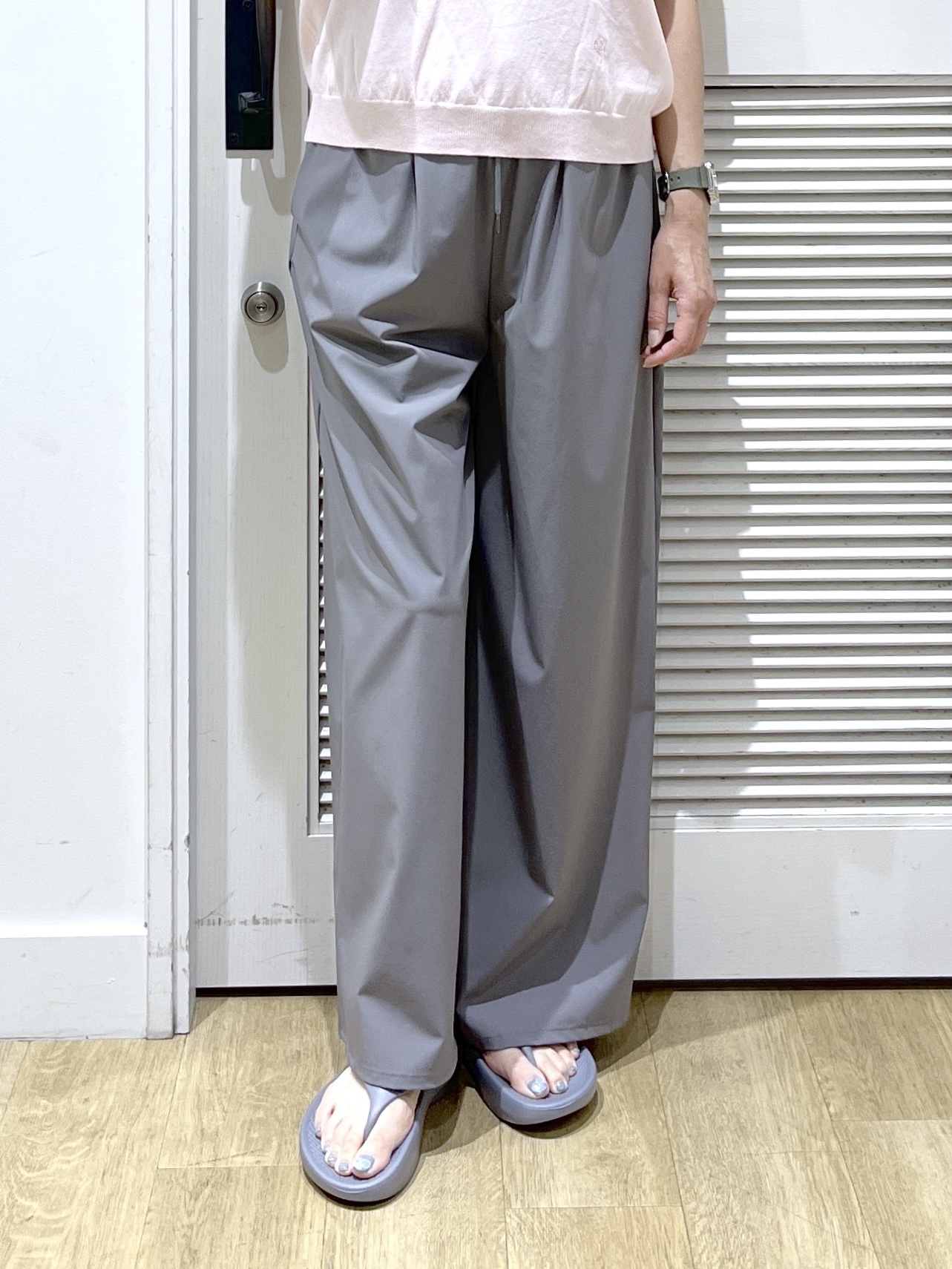 Miyazakiさんの「Dessin｜【9色展開/接触冷感/UVカット】ドライタッチサマーニットT」を使ったコーディネート