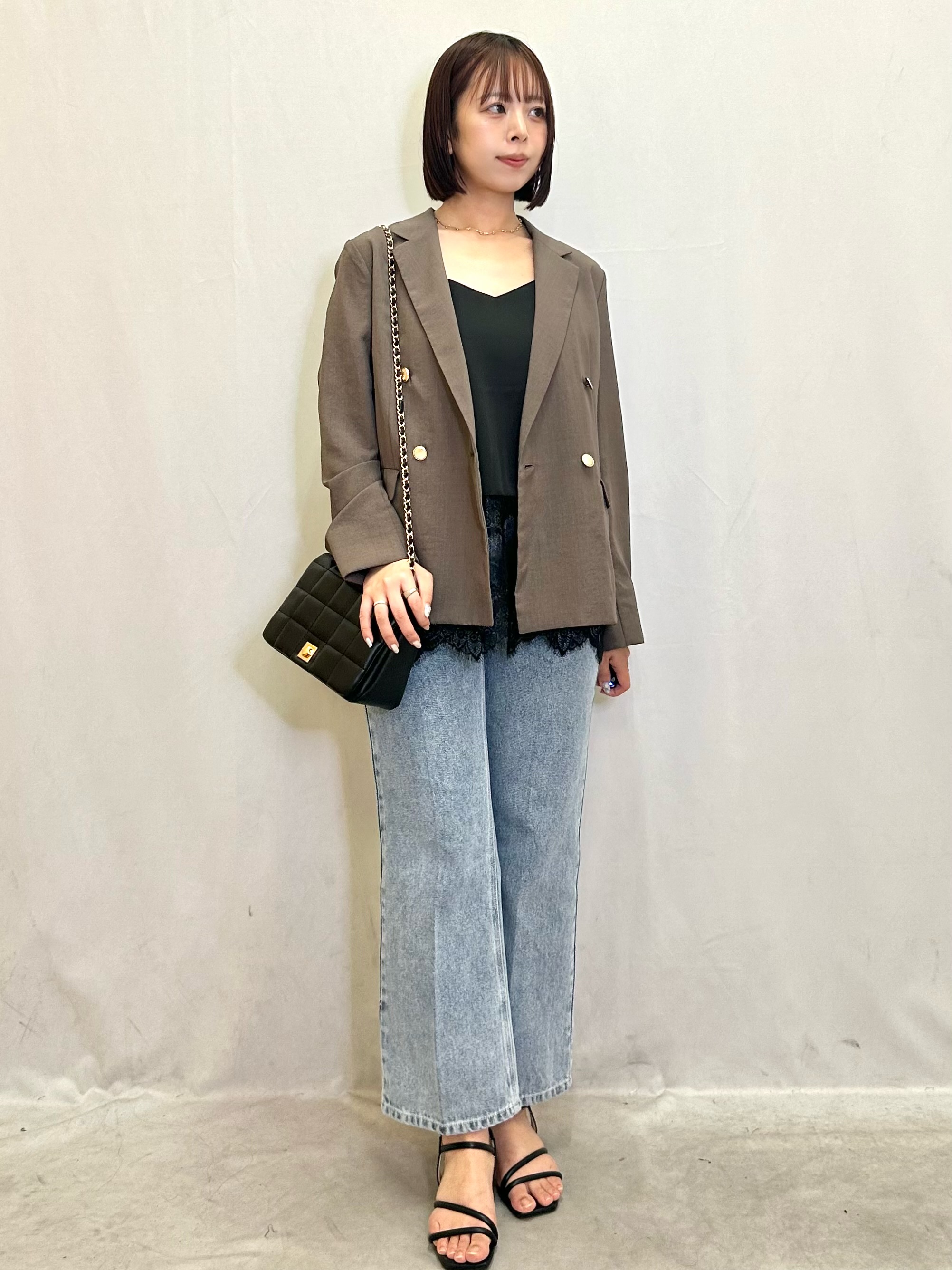 きららさんの「index｜《再入荷》ダブルブレストテーラードジャケット【接触冷感／吸水速乾／イージーアイロン／防シワ／洗濯機O」を使ったコーディネート