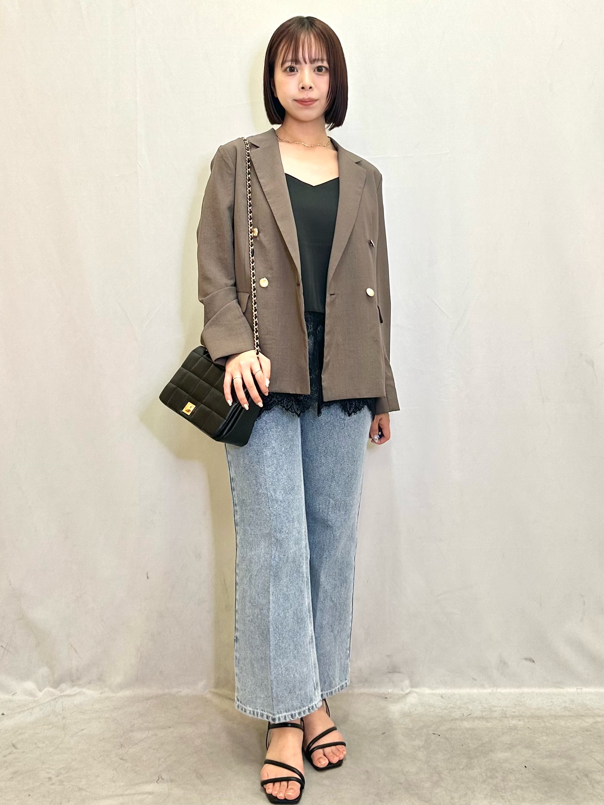 きららさんの「index｜《再入荷》ダブルブレストテーラードジャケット【接触冷感／吸水速乾／イージーアイロン／防シワ／洗濯機O」を使ったコーディネート