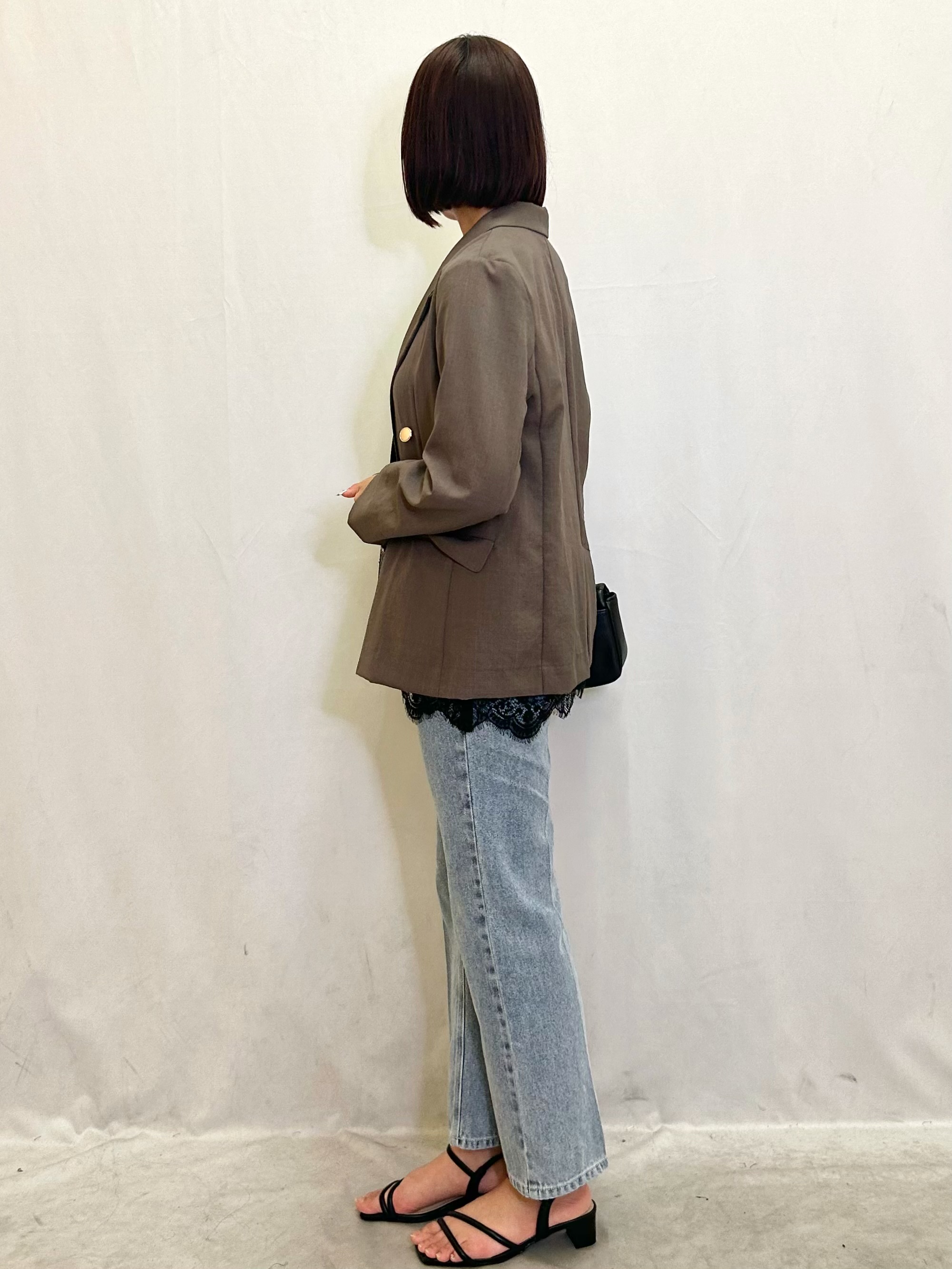 きららさんの「index｜《再入荷》ダブルブレストテーラードジャケット【接触冷感／吸水速乾／イージーアイロン／防シワ／洗濯機O」を使ったコーディネート