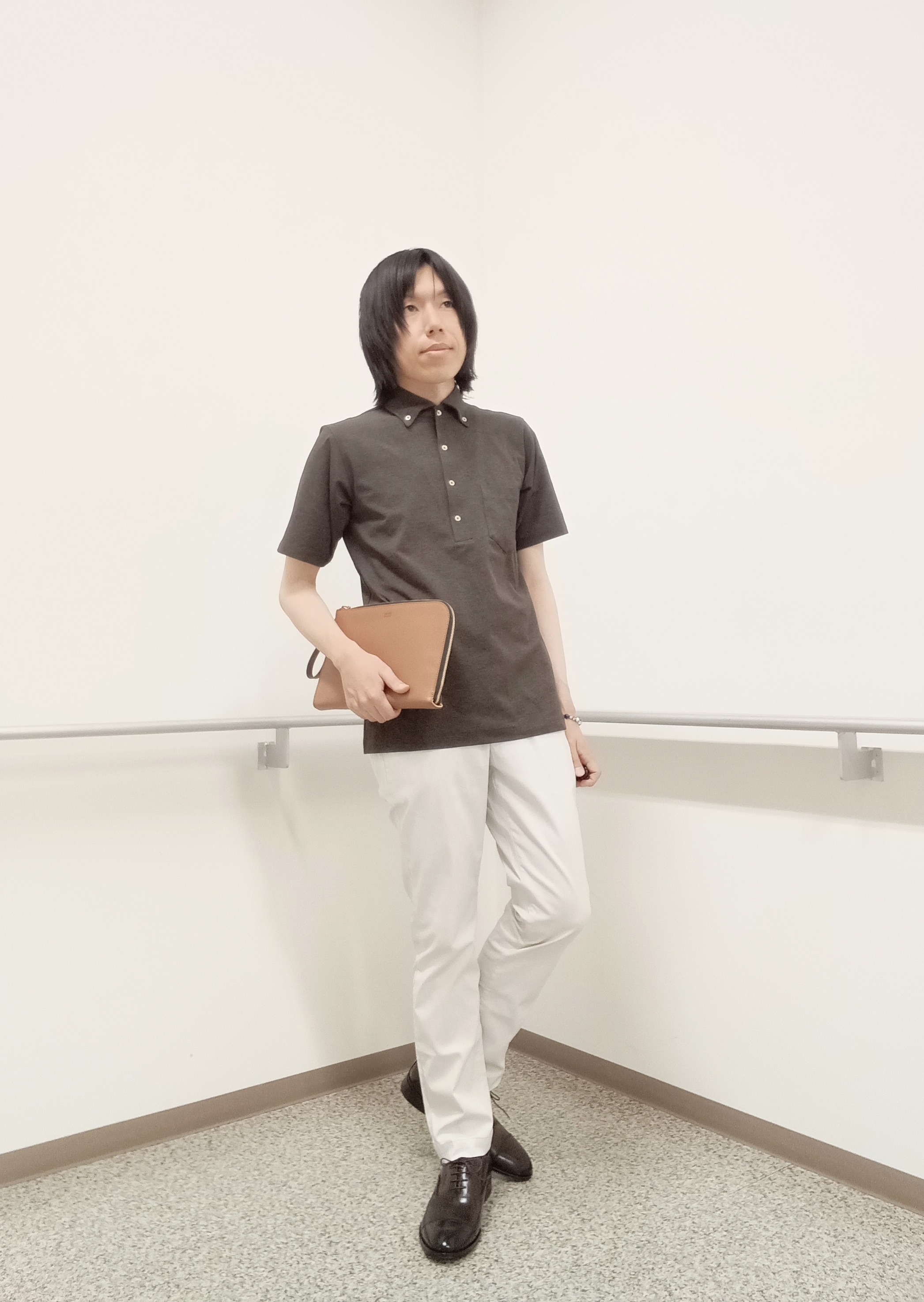 moritaさんの「TAKEO KIKUCHI｜【汗染み軽減/接触冷感】ビズ ポロシャツ」を使ったコーディネート