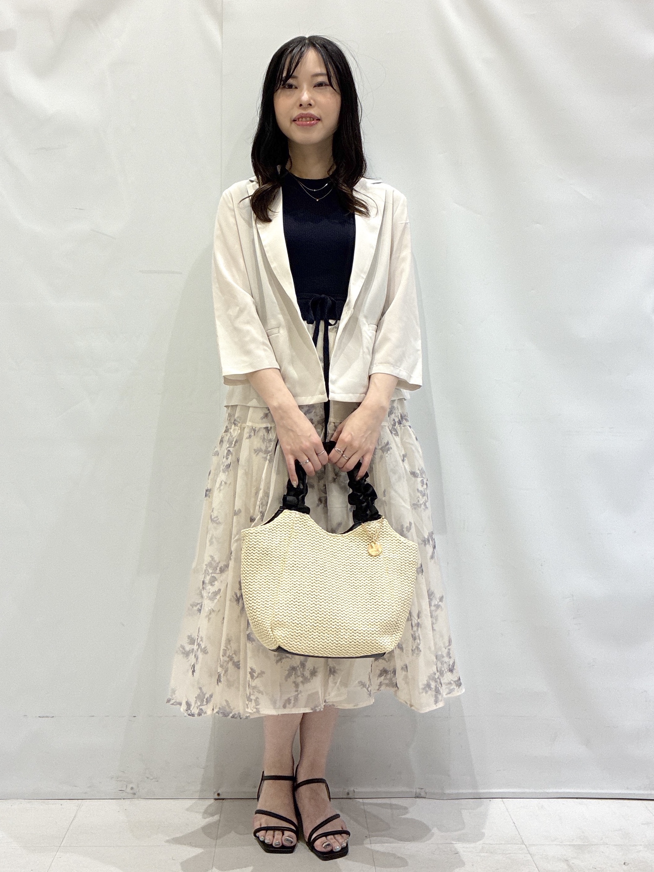 komaさんの「OPAQUE.CLIP｜【接触冷感／防シワ】ひんやり7分袖テーラードジャケット《洗濯機OK》」を使ったコーディネート