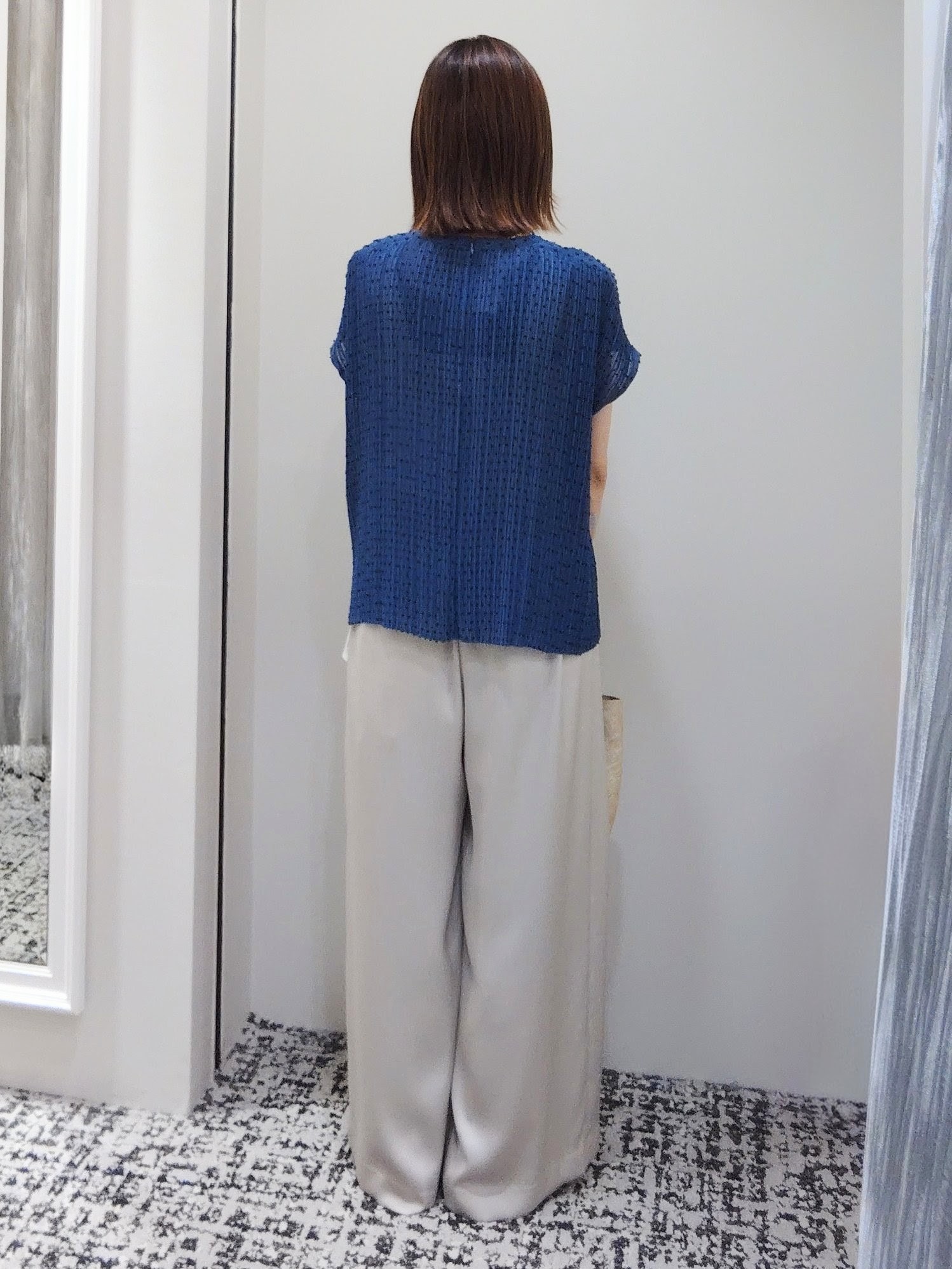 terumiさんの「UNTITLED｜【1枚で着映える】ドットジャガードブラウス」を使ったコーディネート