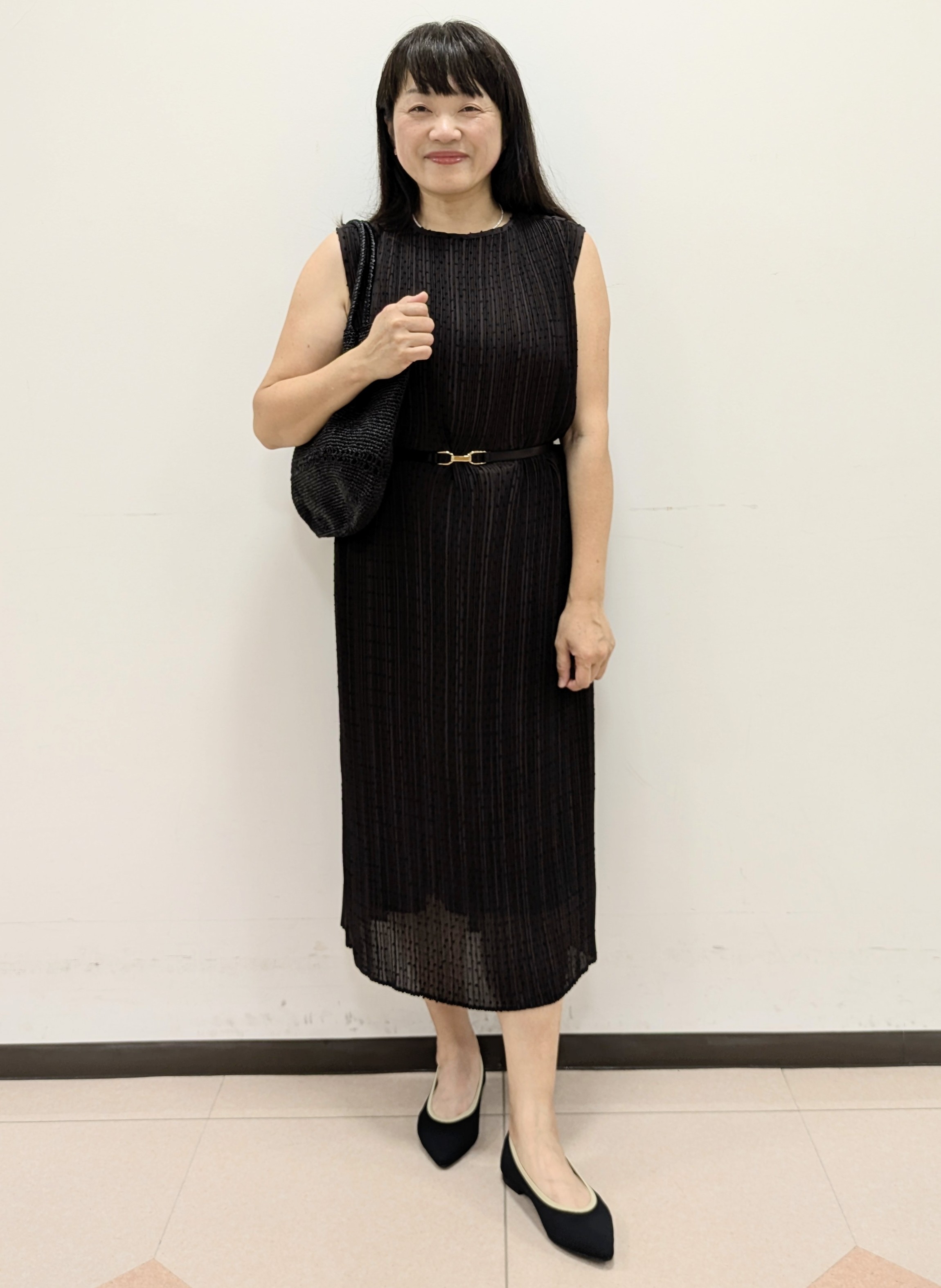 ともさんの「UNTITLED｜【華やか/シアー感】ドットジャガードワンピース」を使ったコーディネート