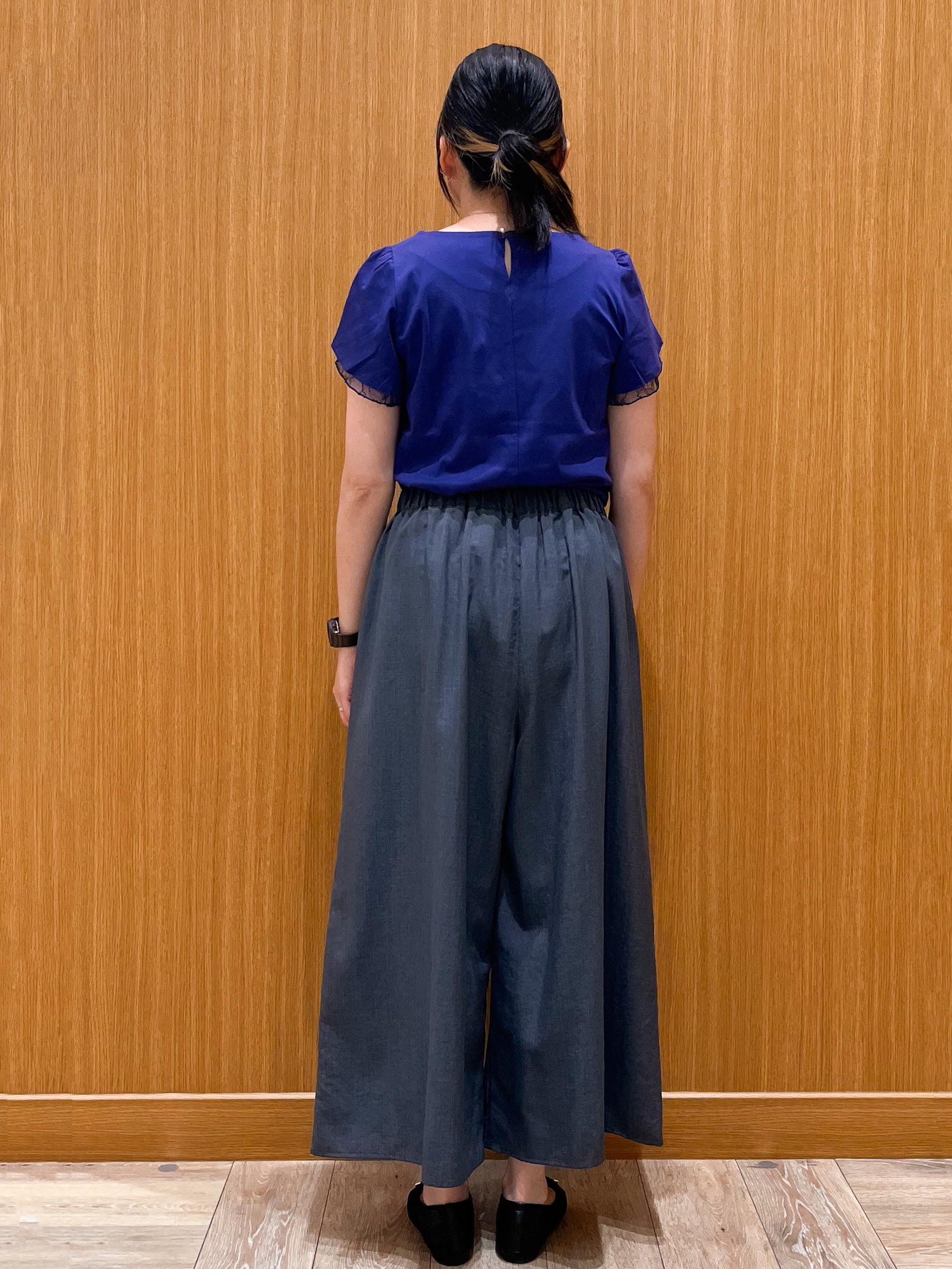 aさんの「OPAQUE.CLIP｜【接触冷感／UVケア】ハートネックレースレイヤードトップス《洗濯機OK／6col》」を使ったコーディネート